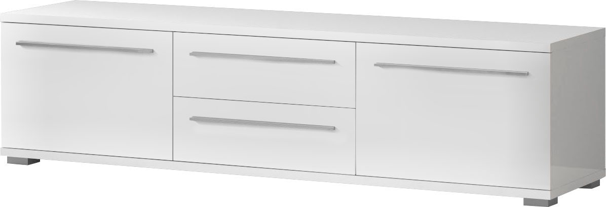 GOODproduct Lowboard »Piano TV-Kommode in Breite 165 oder 180 cm mit Soft-Close-Funktion« Hochglanz UV-lackiert, Br 180 cm mit versch. Tür- und Schubkastenmasse