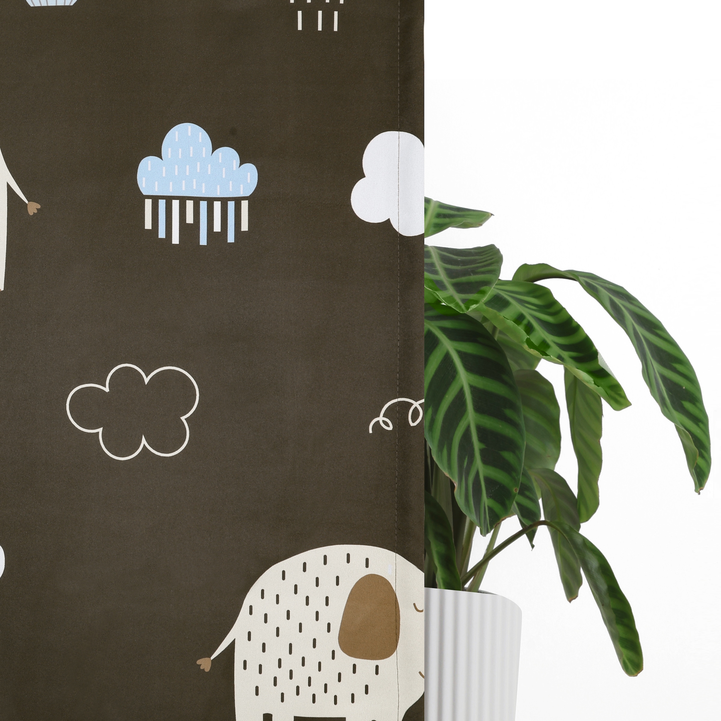 GOODproduct Gardine »Maurrice« Multifunktionsband 1 Stk. tlg. Blickdicht, Multifunktionsband, Pflegeleicht, Elefanten Design