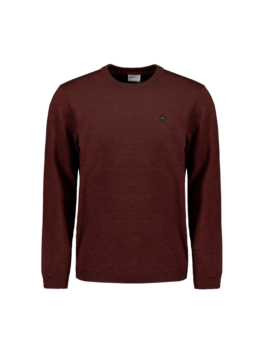 NO EXCESS Rundhalspullover , mit Melange Optik
