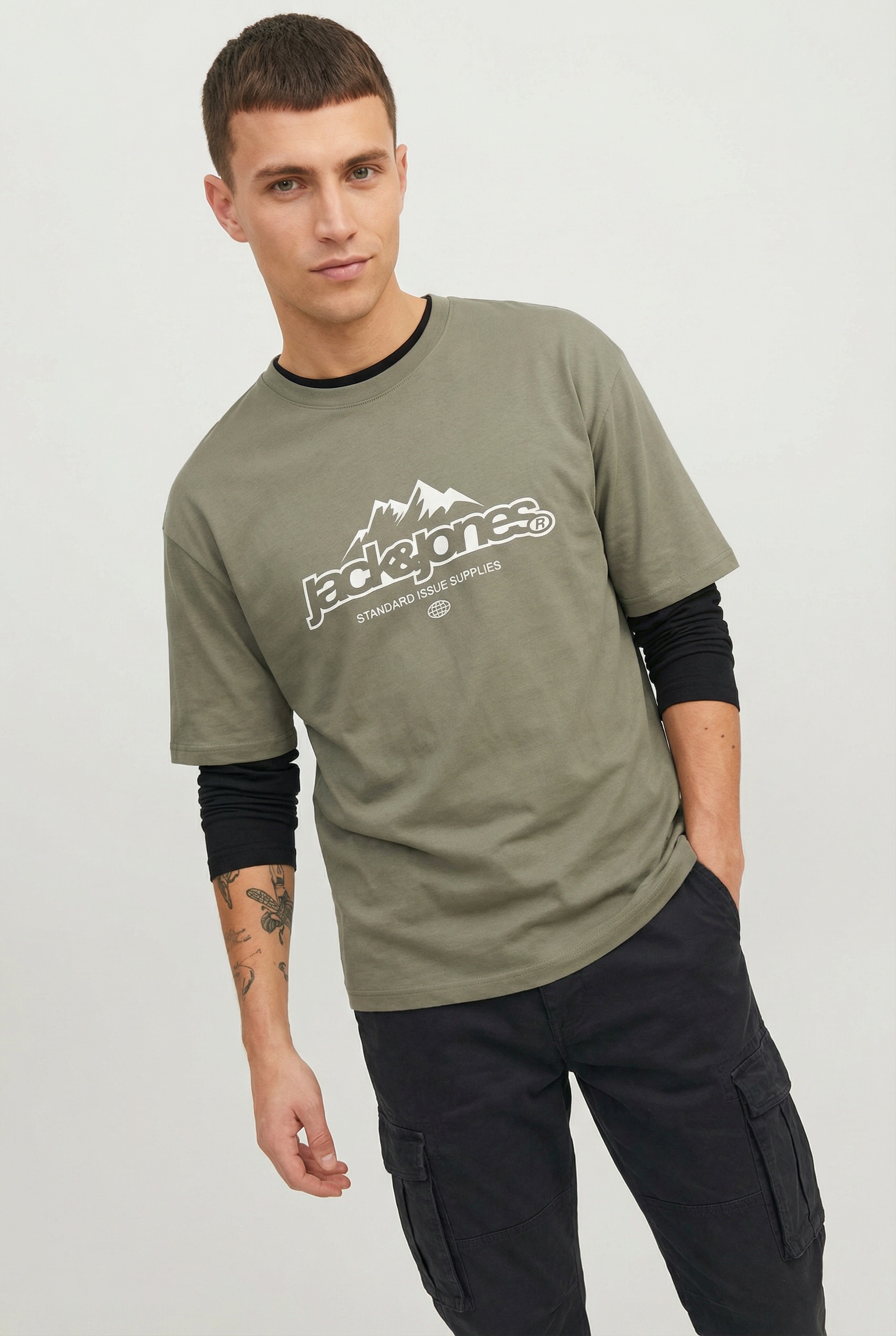 Jack & Jones T-Shirt »JCOFLARE FRONT TEE SS CREW NECK FST«
