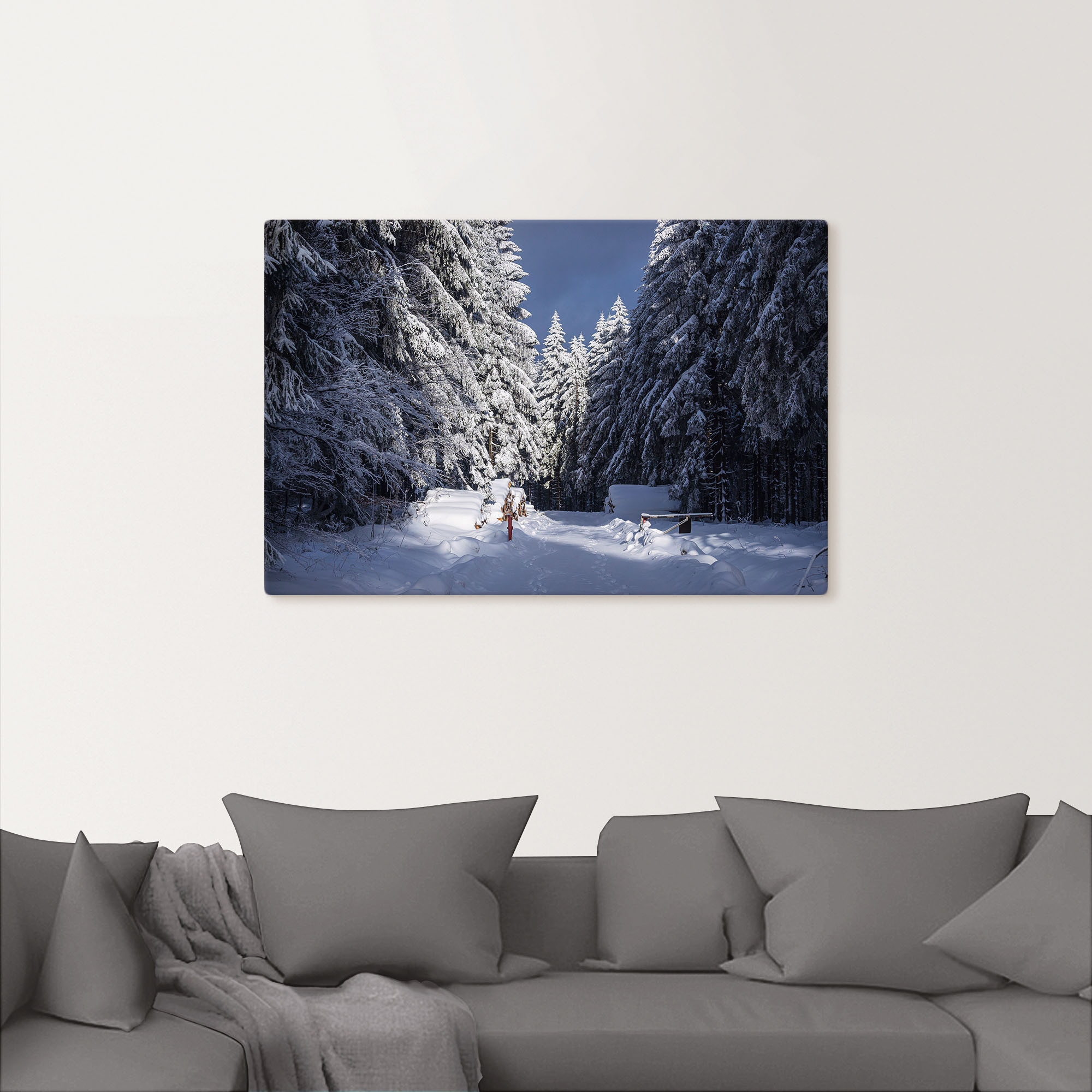 Artland Leinwandbild »Winter im Thüringer Wald II« Waldbilder 1 Stk. tlg. auf Holzrahmen gespannt