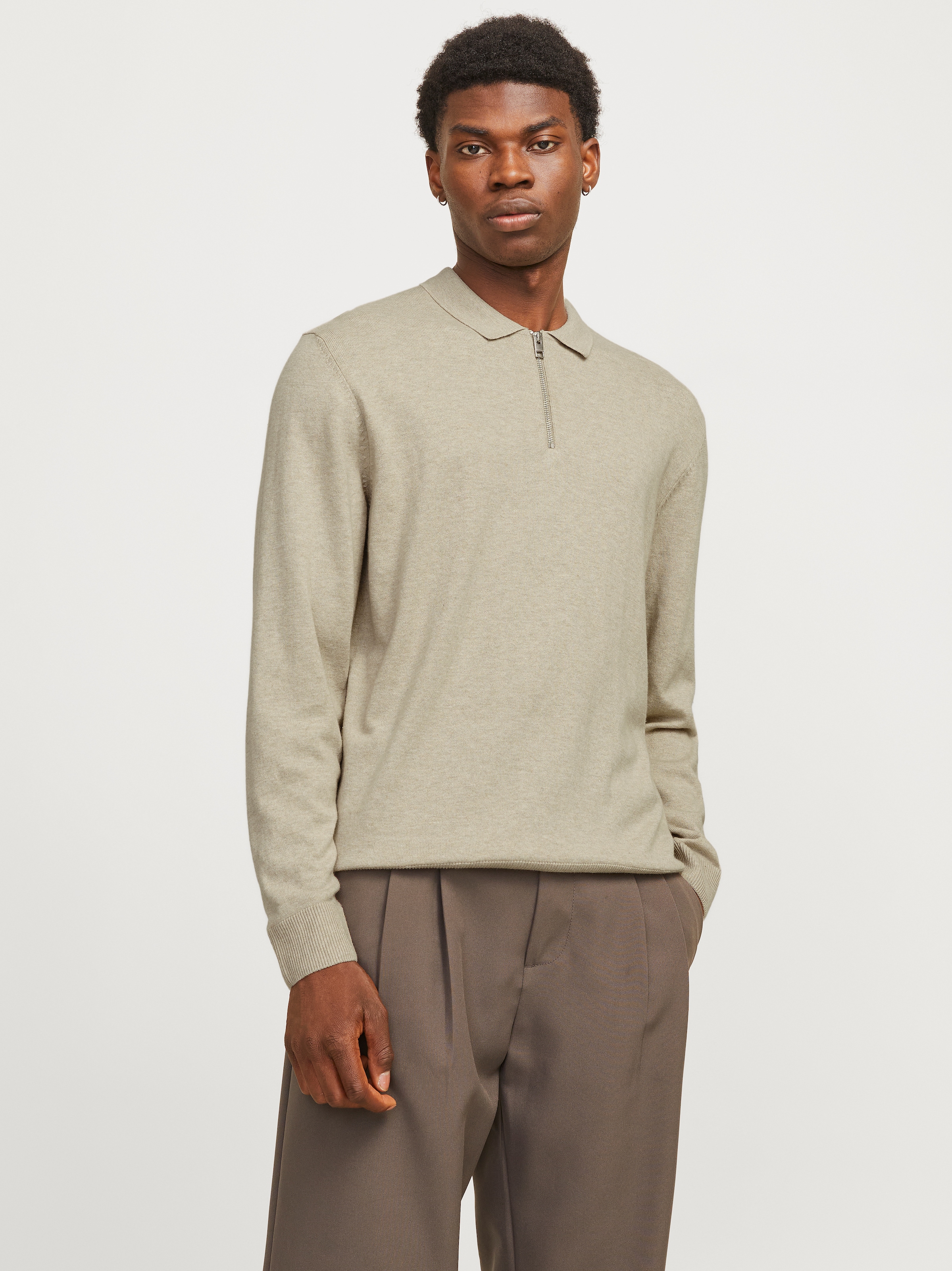 Jack & Jones Polokragenpullover »JJEEMIL KNIT POLO HALF ZIP LS NOOS« mit Polo Kragen