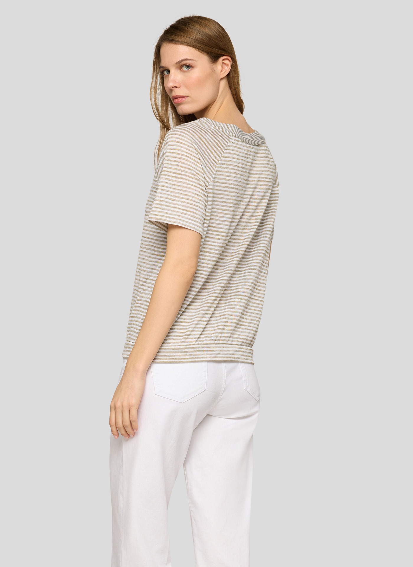 Rabe T-shirt à manches courtes im Streifen-Look und mit Rundhals