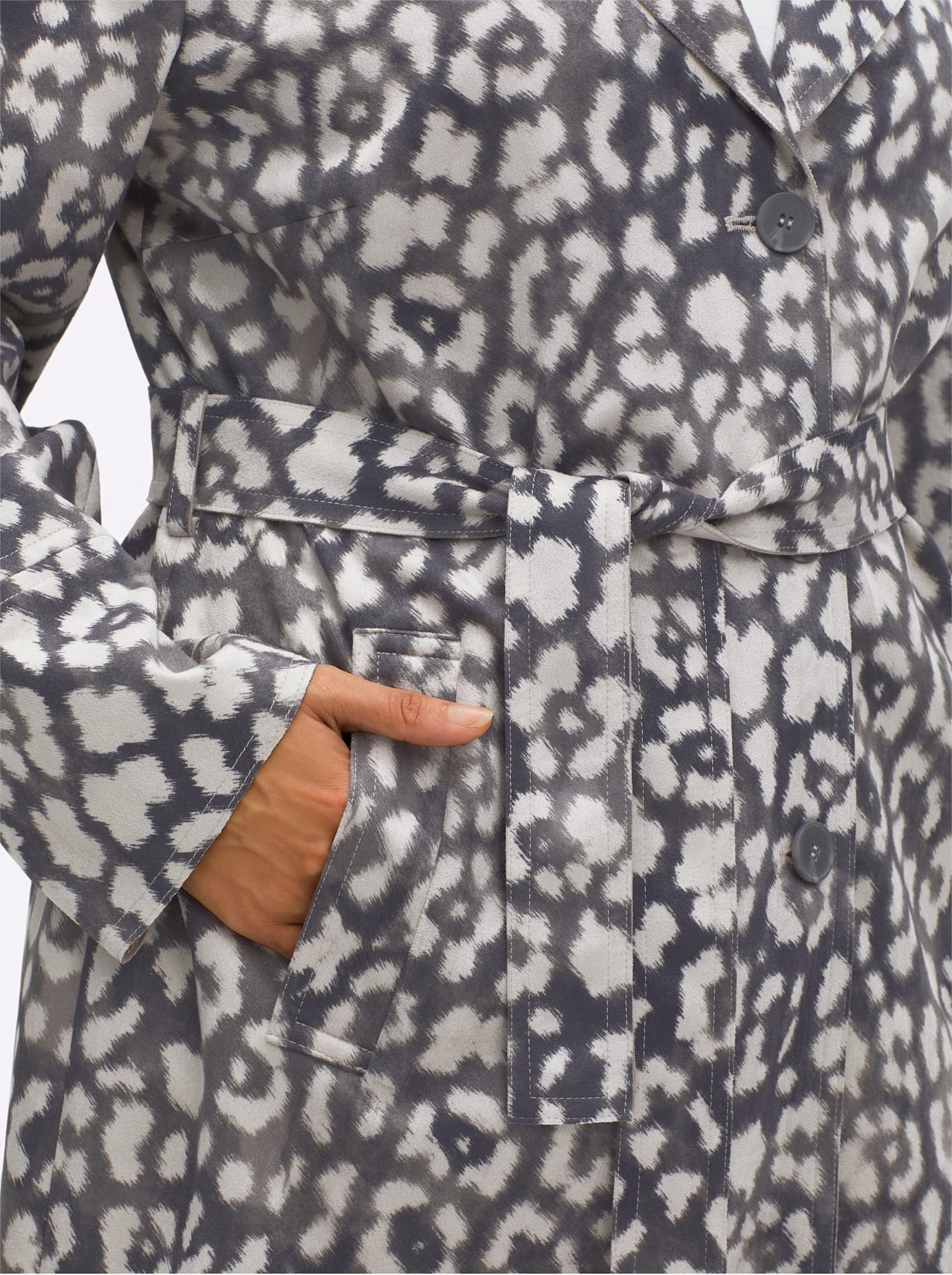 Sheego Langjacke ohne Kapuze