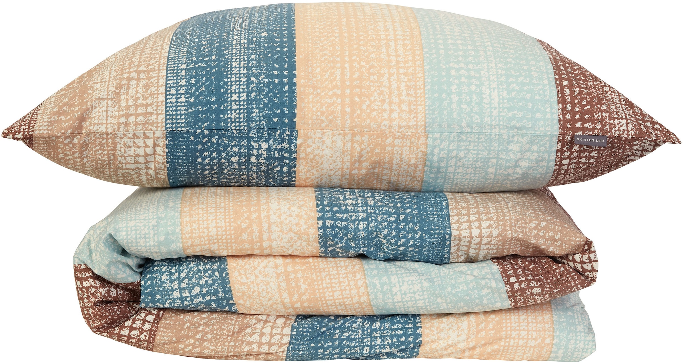 Schiesser Bettwäsche »Emilia aus weicher Baumwolle und texturierten Streifen« 2 Stk. MADE IN GREEN by OEKO-TEX®