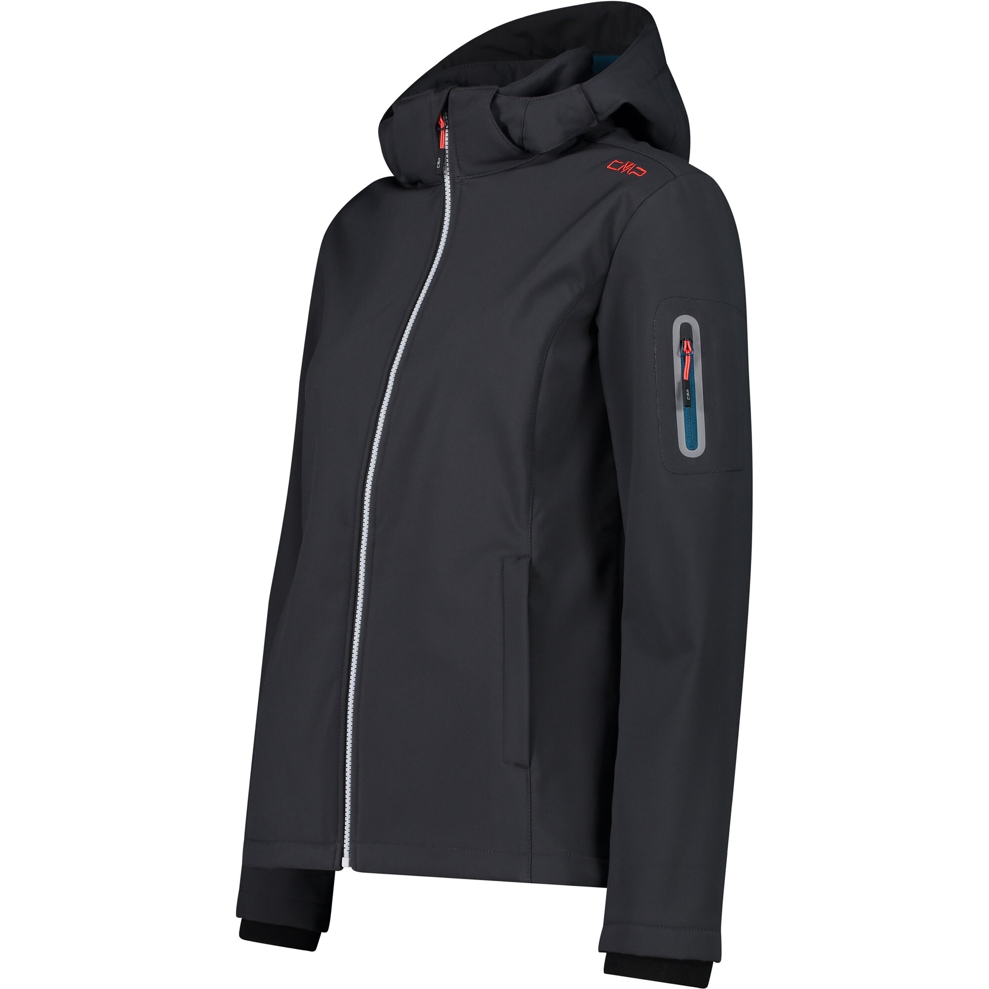 CMP Softshelljacke »WOMAN JACKET ZIP HOOD« 1 Stk. tlg. mit Kapuze Wärmend & wind- & wasserabweisend, Übergangsjacke