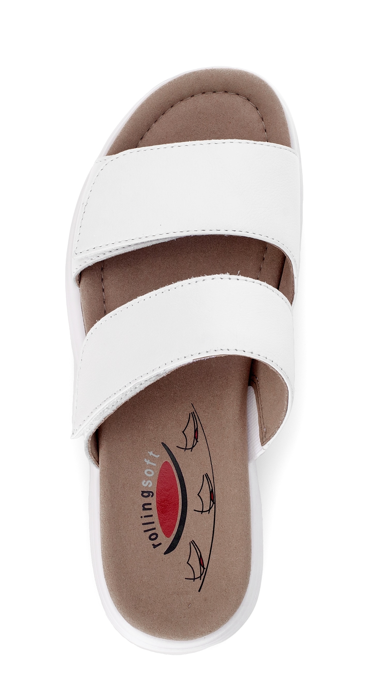 rollingsoft Pantolette  Compensée, chaussure à enfiler, chaussure d'été en largeur confort G (=large)