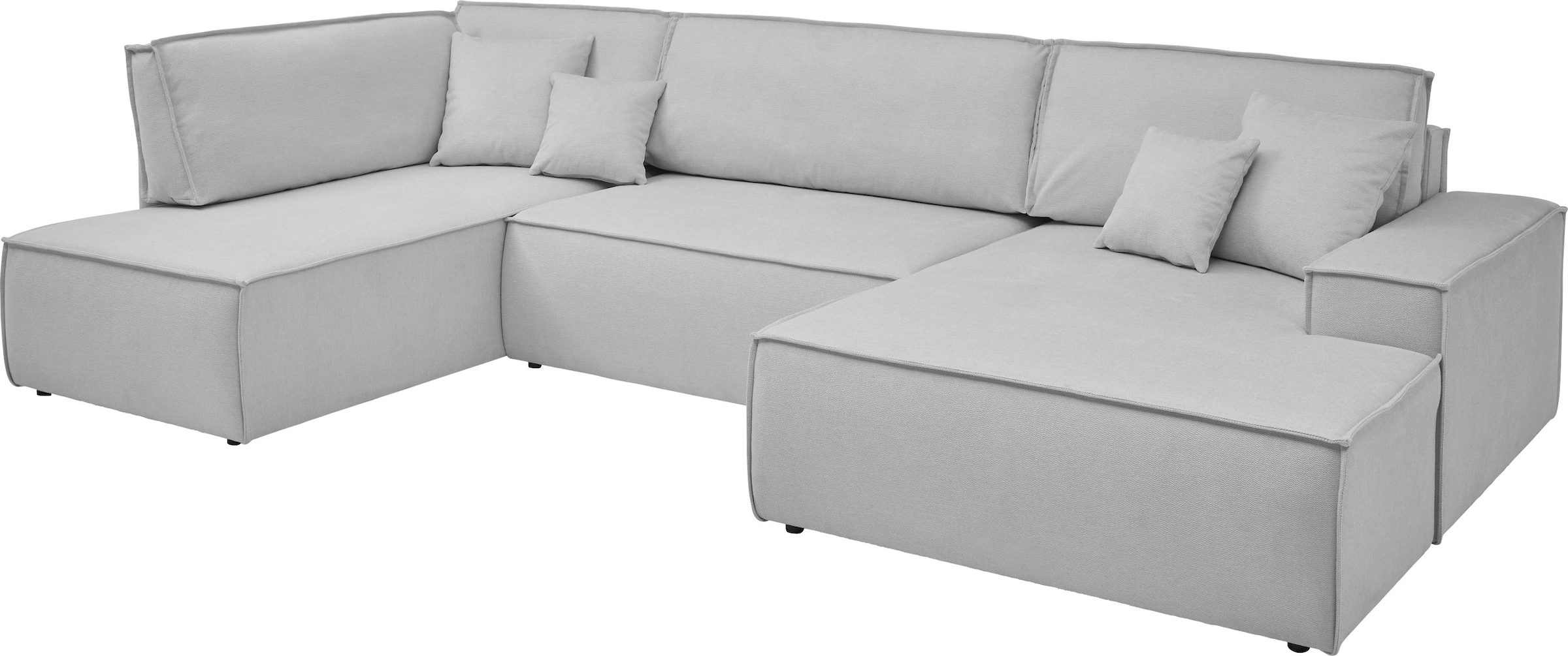 andas Paysage de salon »FINNLEY, U-Form XXL 329 cm, Schlafsofa, Schlaffunktion m. Bettkasten« verfügbar in den Stoffqualitäten Bouclé, Struktur fein und Mega Cord