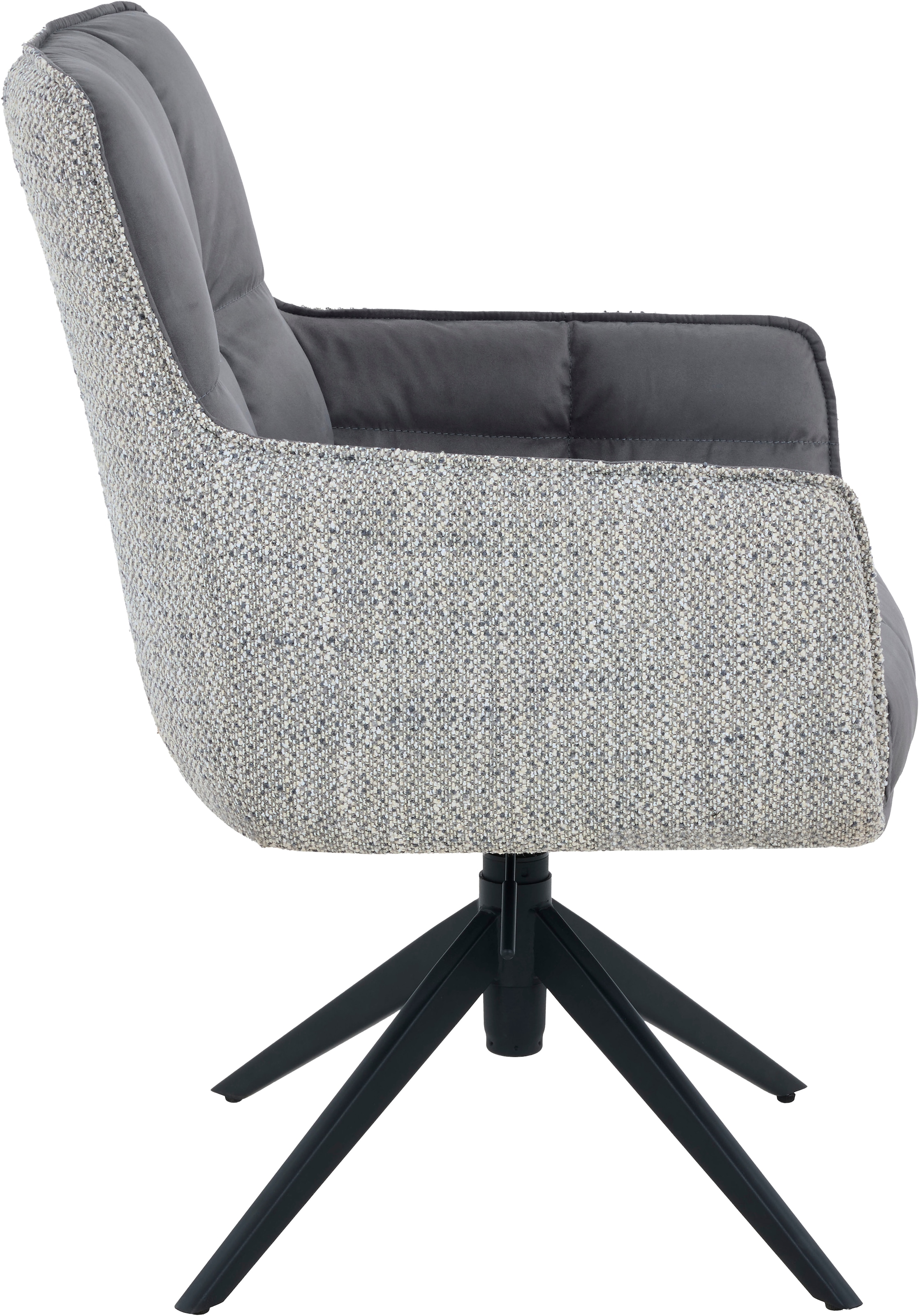 HELA Chaise pivotante »POMBA« () 1 cuispivotant à 360°, réglable en hauteur, suspension à ressort, accoudoirs, supporte 140kg