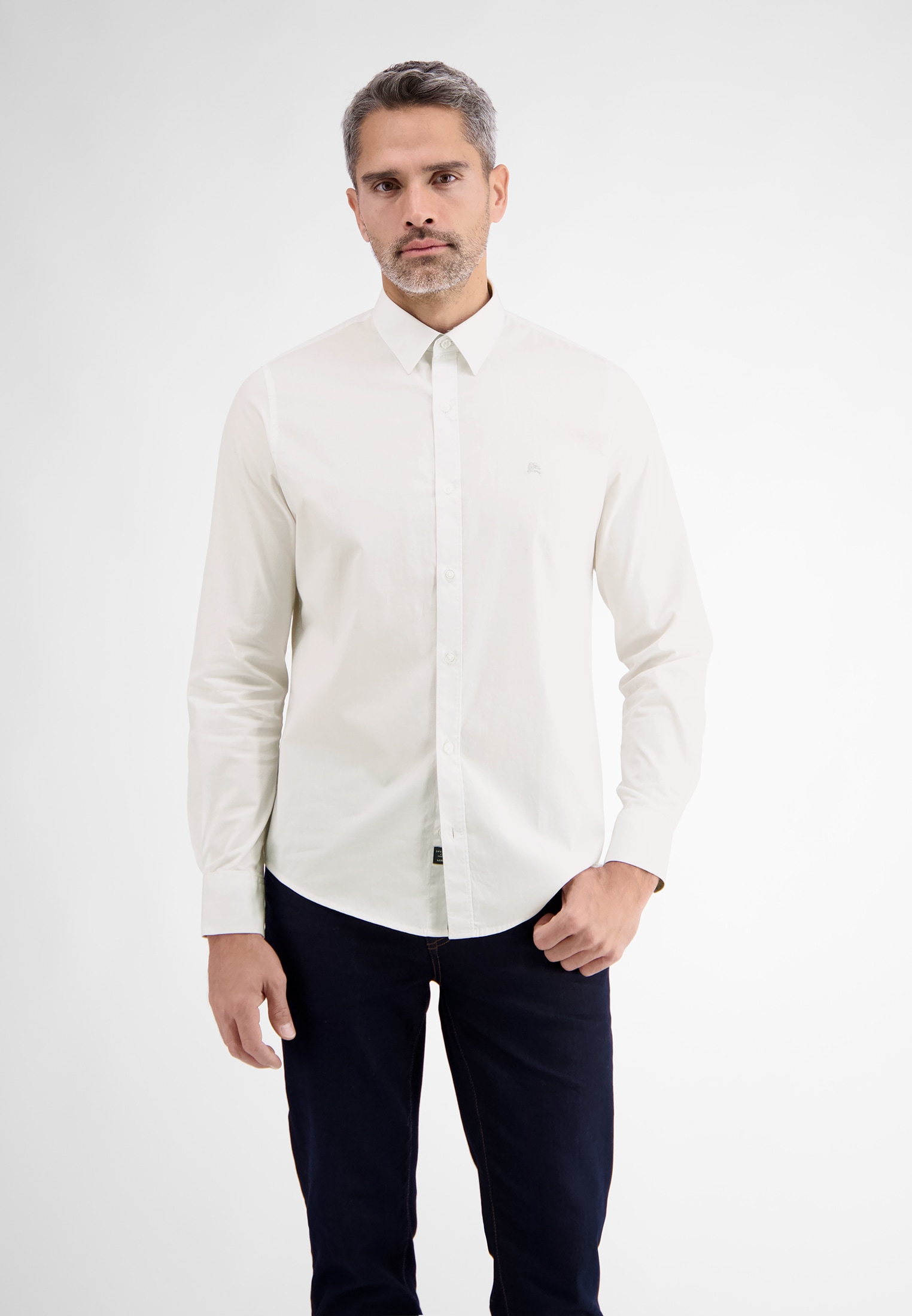 LERROS Chemise à manches longues »Basic Poplinhemd, Kent-Kragen«