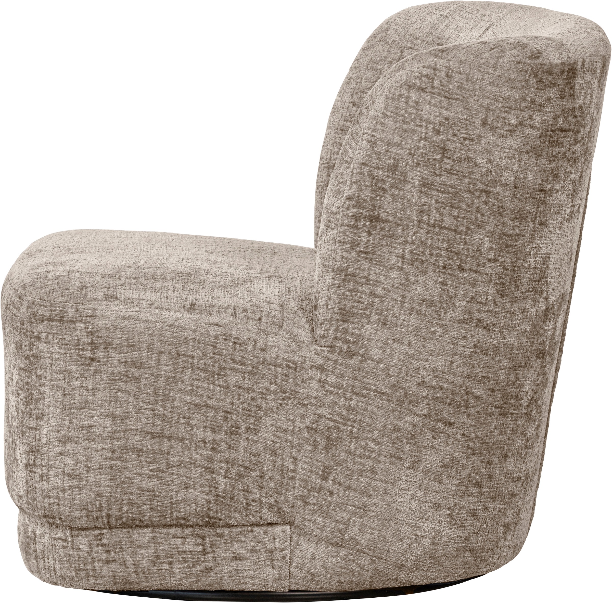 WOOOD Fauteuil pivotant »Atty mit struktur-Velvetbezug und Drehmechanismus B 74 x T 65 x H 75cm« Très haute résistance à l'usure, livré monté, capacité de charge 120 kg