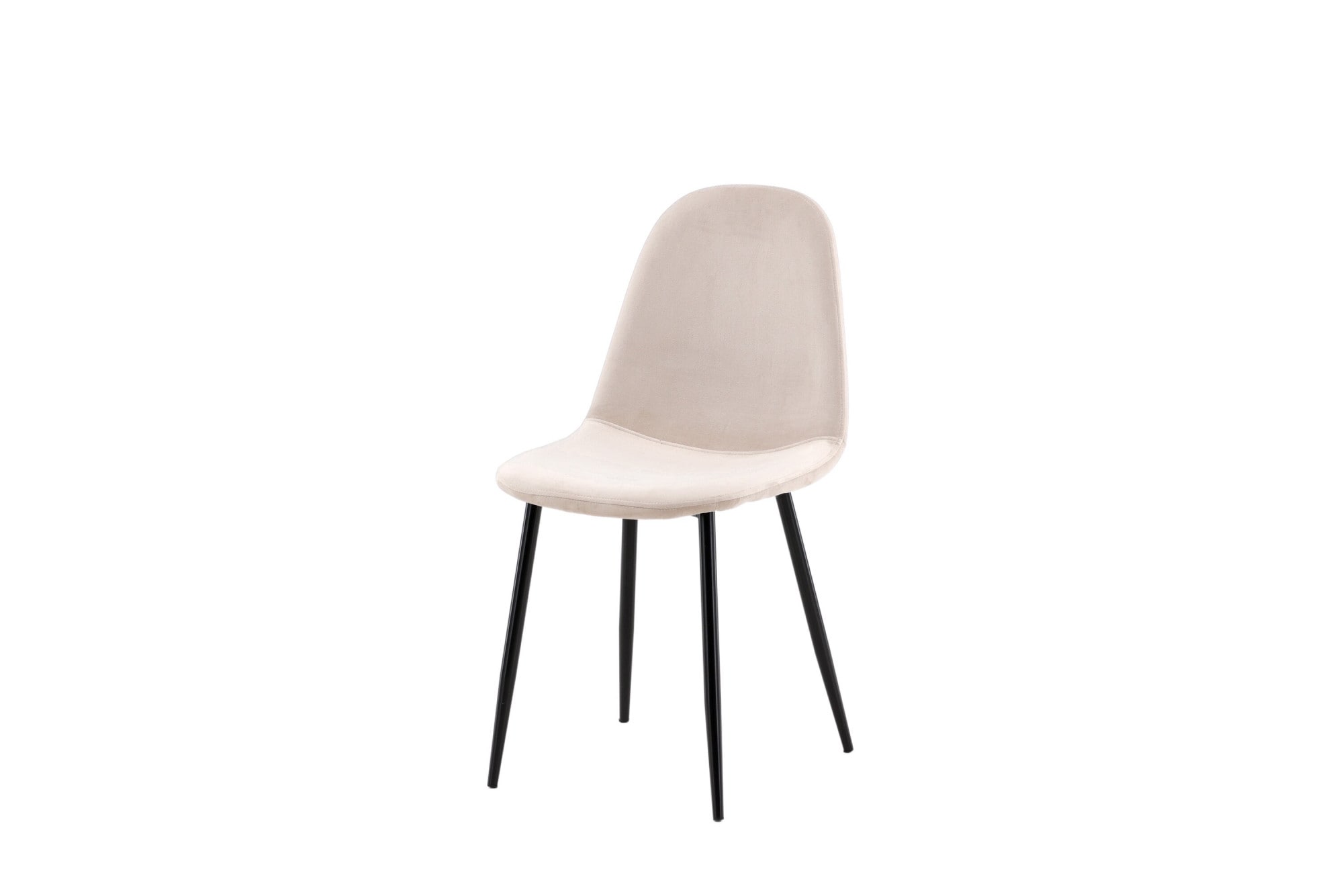 Venture Home Esszimmerstuhl »Polar, 2er-Set Esszimmerstühle in Beige-Samt, 150 kg belastbar« () 2 Stk.Polsterstuhl, Samt-Bezug, Metallbeine, abgerundet, modern
