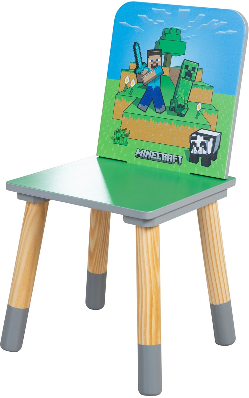 Phoenix Ensemble de sièges pour enfants »Minecraft Sitzgruppe« 3 pièces tlg. ensemble table avec 2 chaises