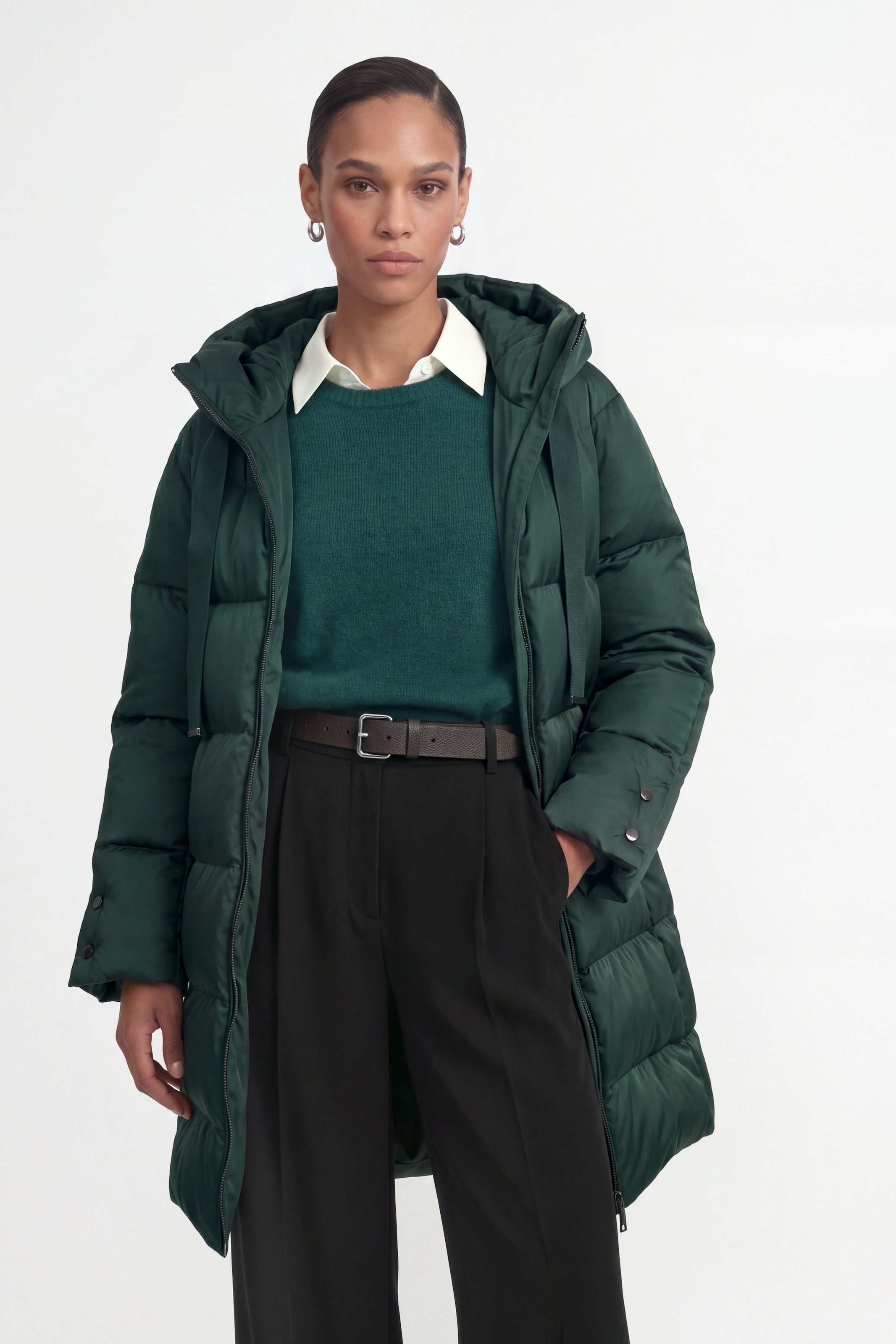 RICHROYAL Steppmantel Regular fit mit Kapuze