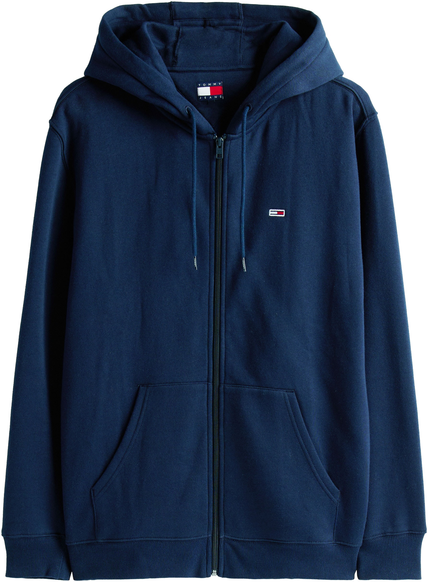 Tommy Jeans Kapuzensweatjacke »TJM REGULAR S FLAG ZIP FLEECE THRU« mit bestickten Markenlogo auf Brusthöhe