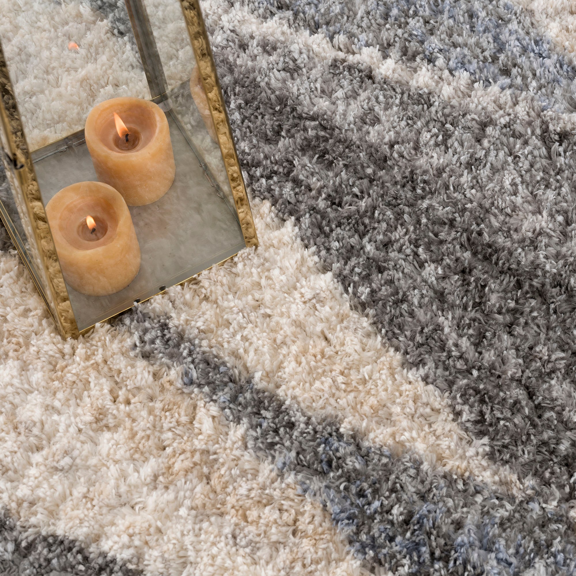 Sanat Hochflor-Teppich »Versay 1505« rechteckig 45 mm Höhe Wohnzimmer, Langflor, Shaggy Teppich