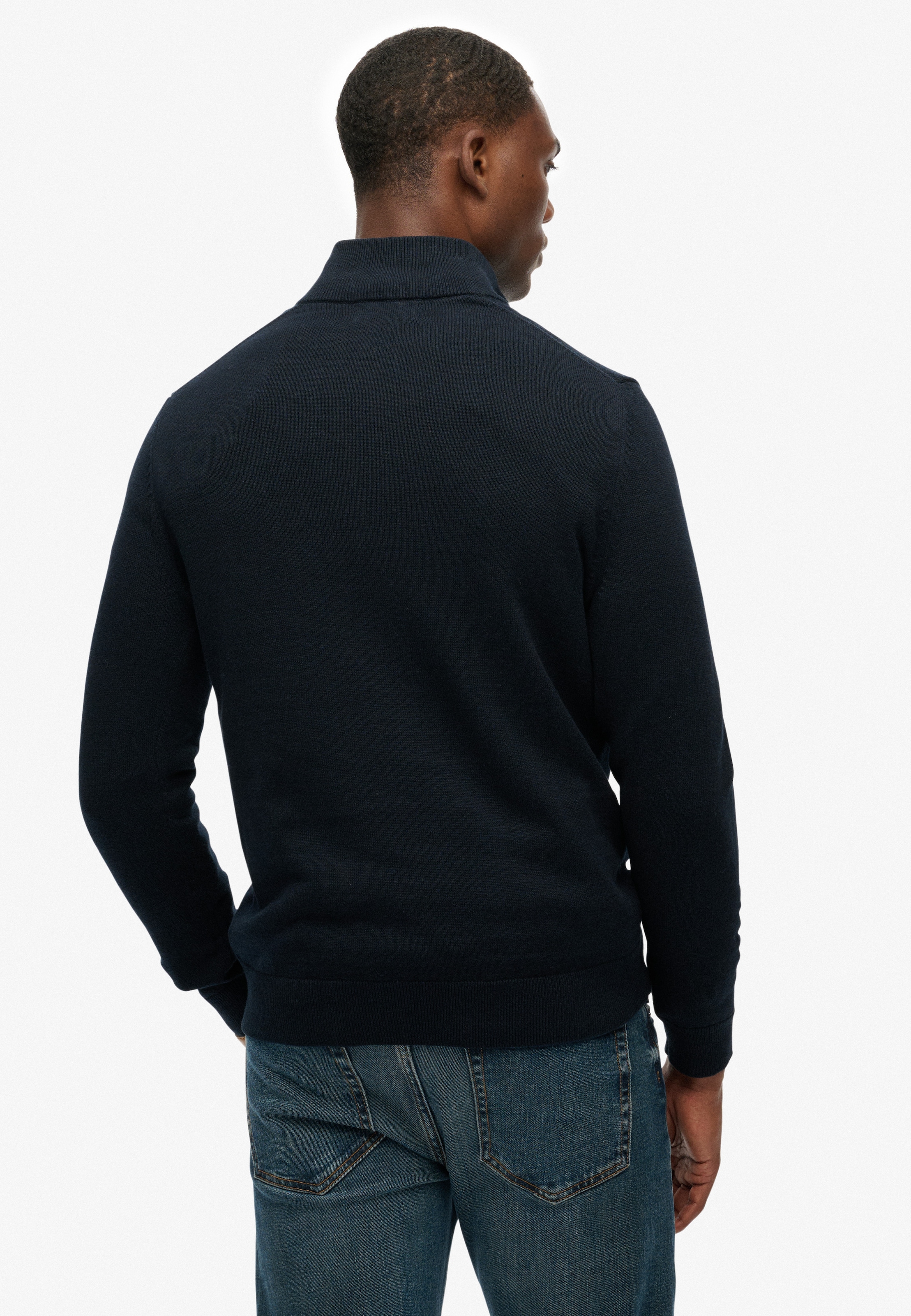 Superdry Strickpullover »ESSENTIALS COTTON HALF ZIP«