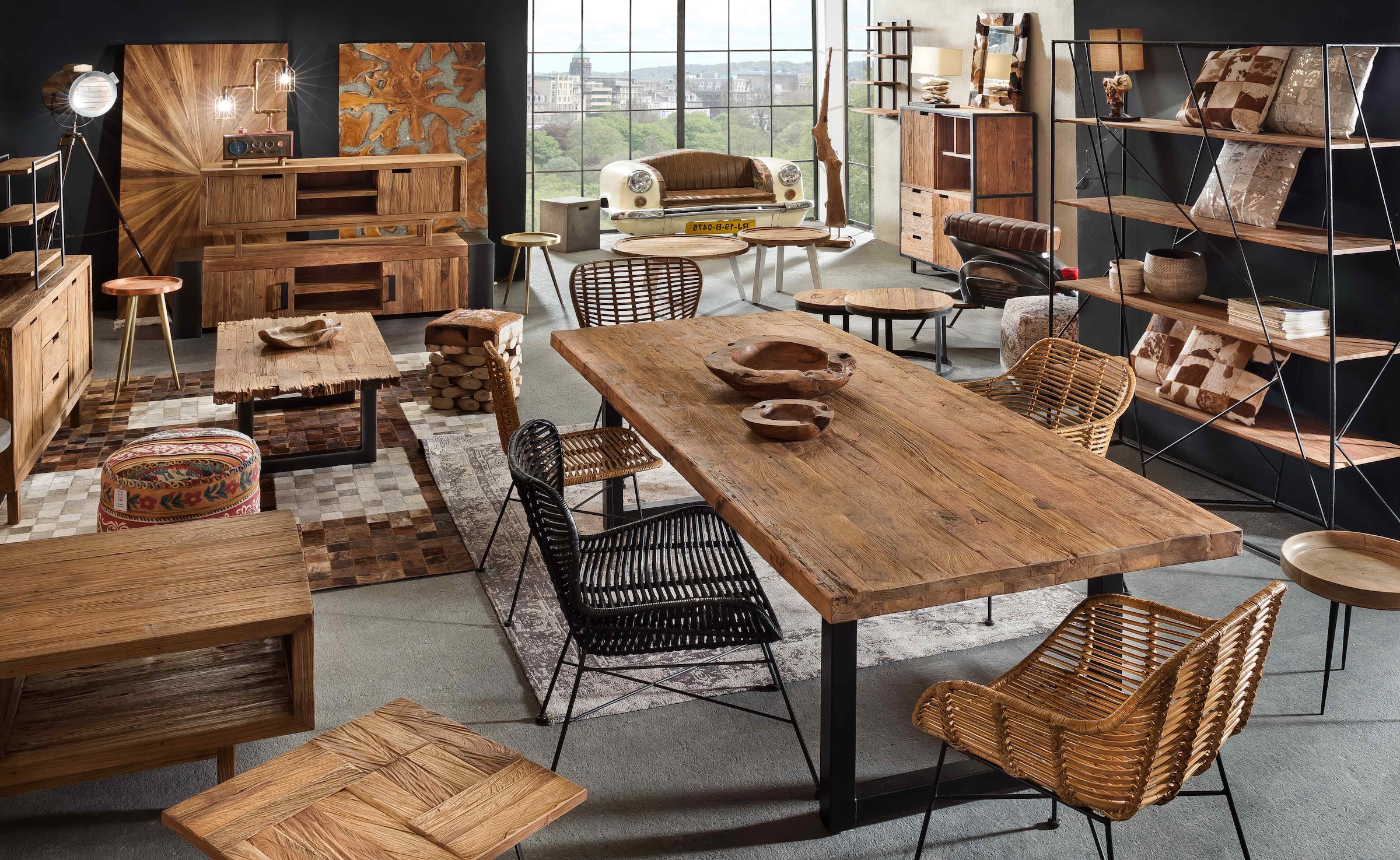 SIT Plateau de table »Pordenone aus recyceltem Teakholz – Natur – Unikat« 1 cuis tlg. Plateau de table doublé avec épaisseur marquée de 50 mm