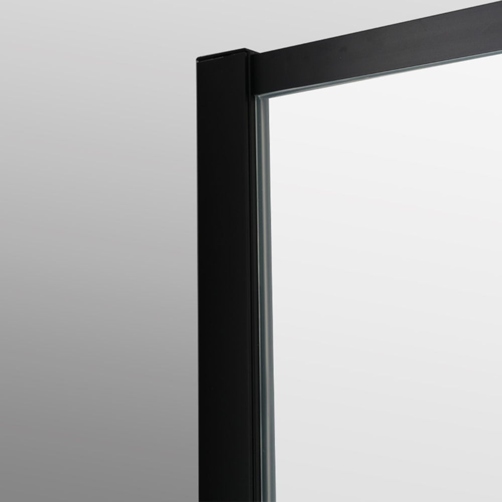 welltime Walk-in-Dusche »Walk In Black Blocks Frosted« Milchglasscheiben