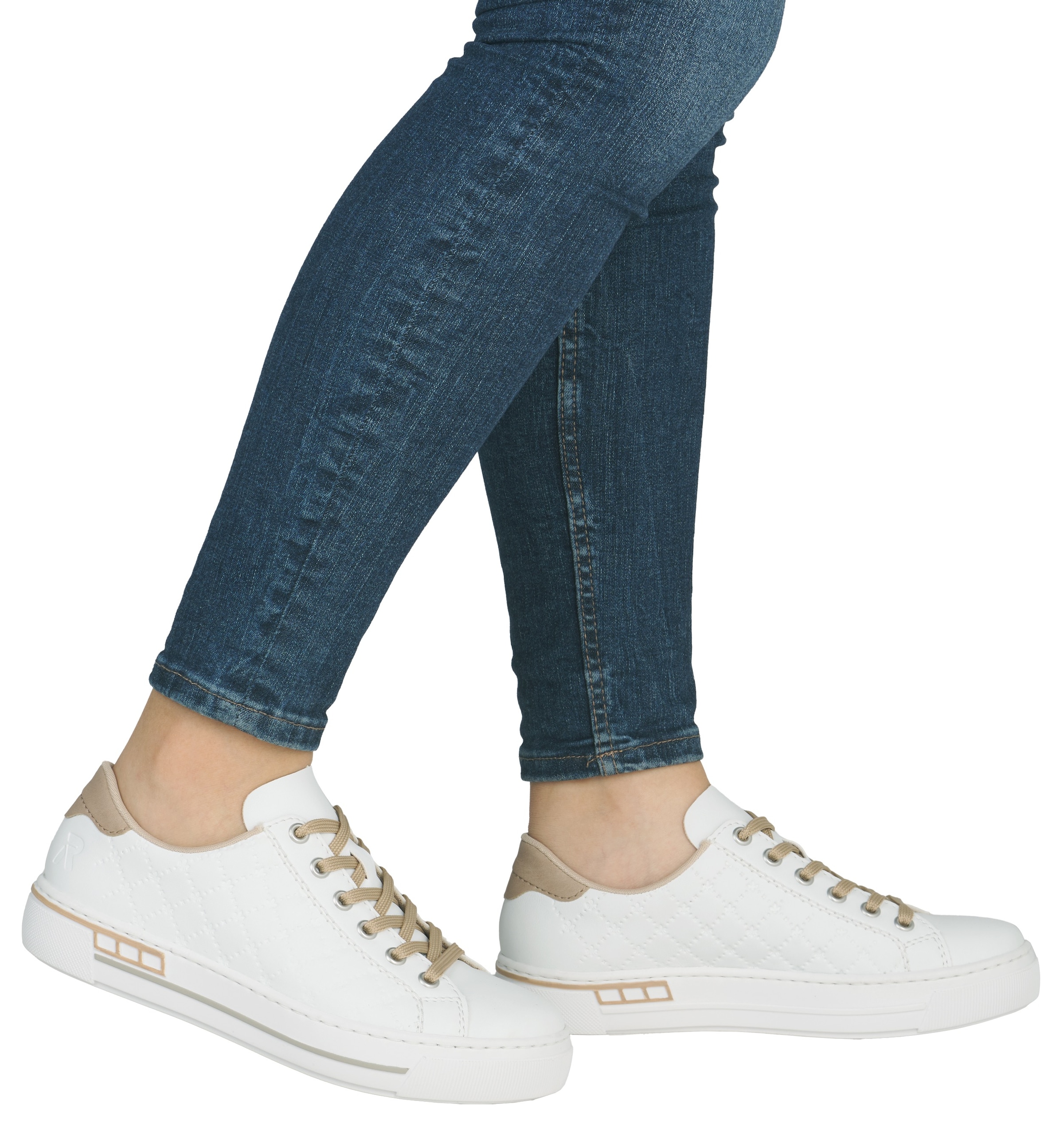 Rieker Baskets à plateforme  harmonischen Kontrastdetails, Freizeitschuh, Halbschuh, Schnürschuh