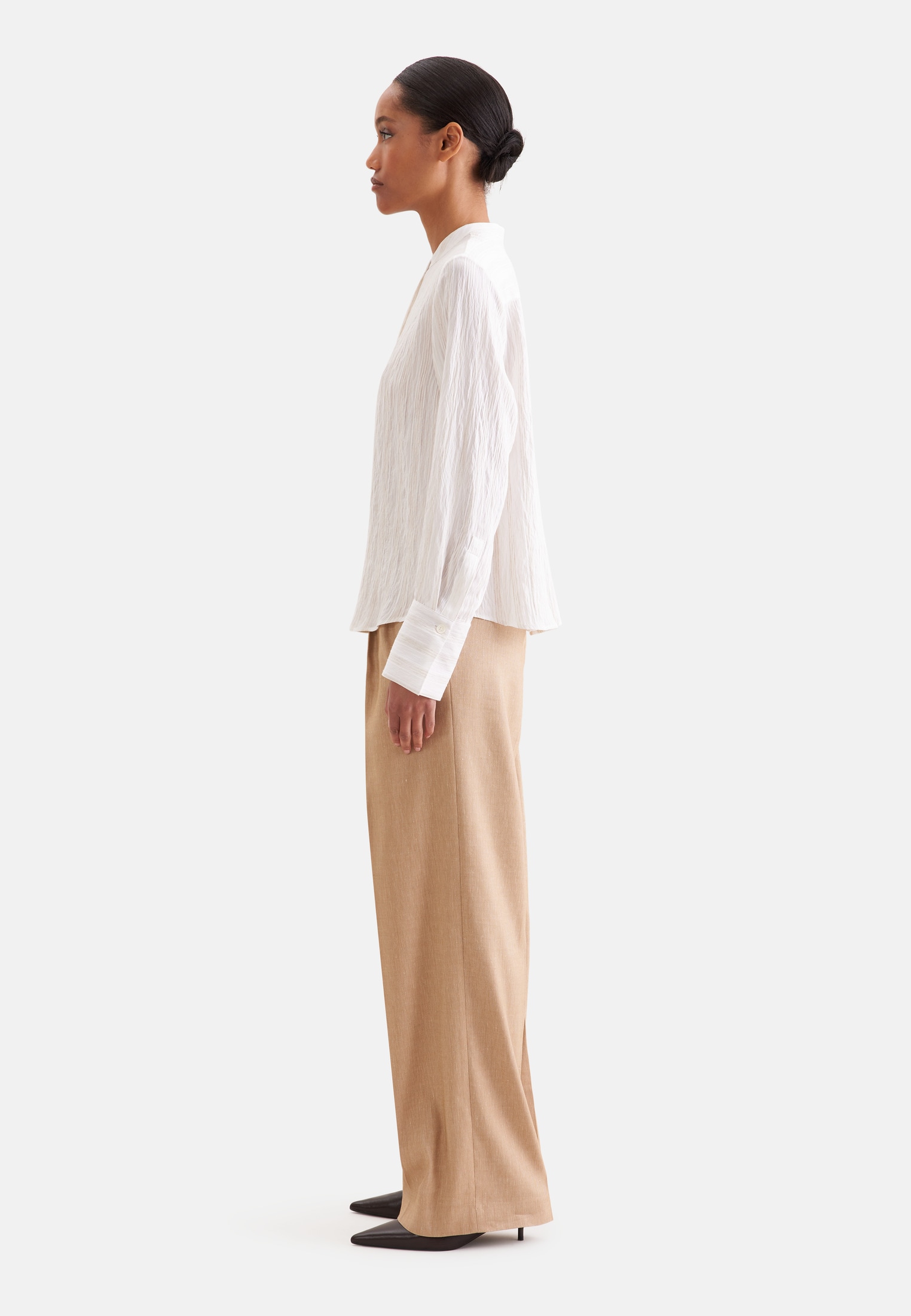 seidensticker Blouse classique col rond 1/1 rayé