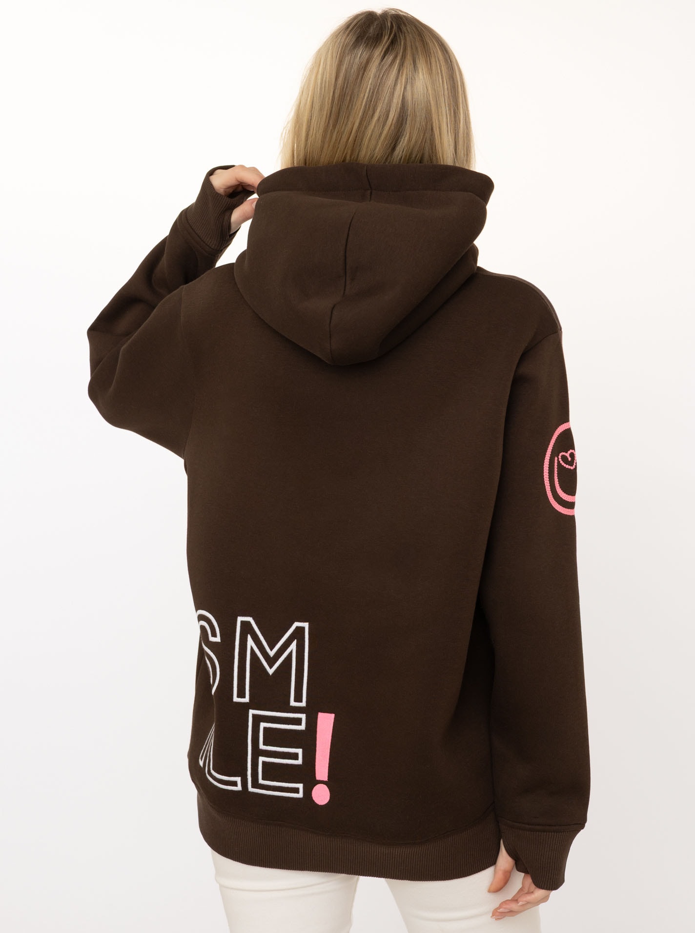 Zwillingsherz Hoodie »"Alissa 2.0"«, avec broderie SMILE devant et derrière
