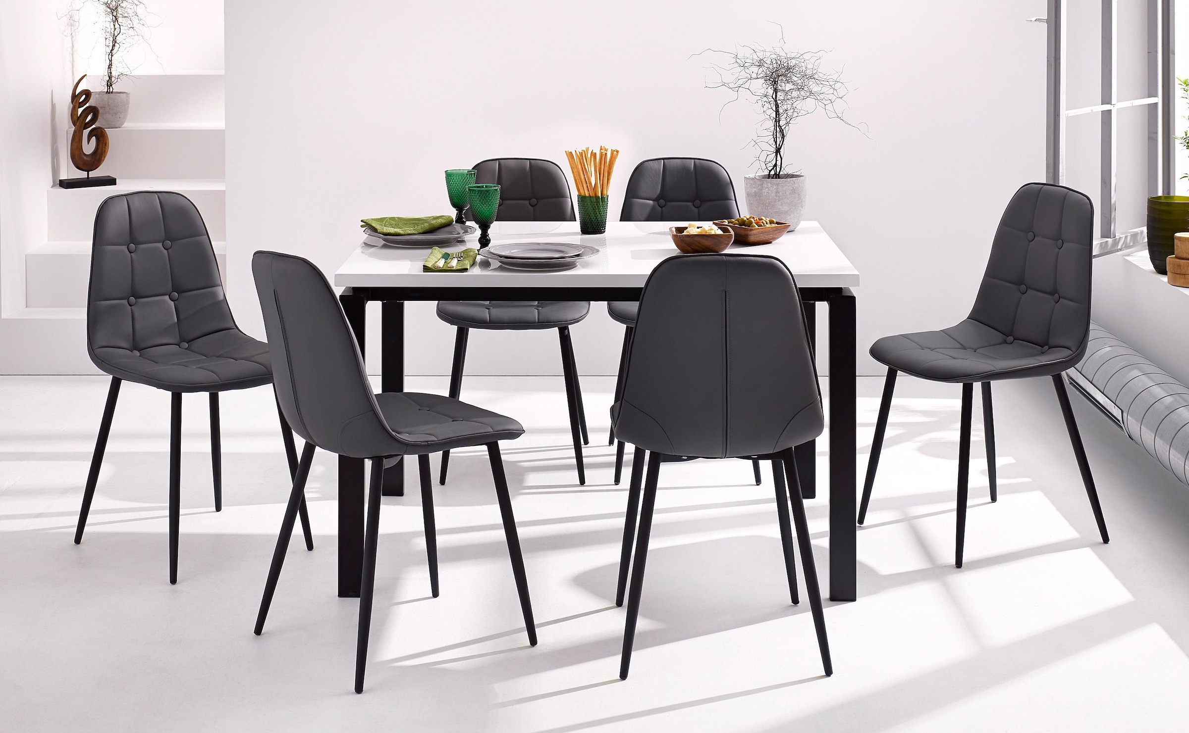 GOODproduct Table de salle à manger Breite 120 oder 160 cm