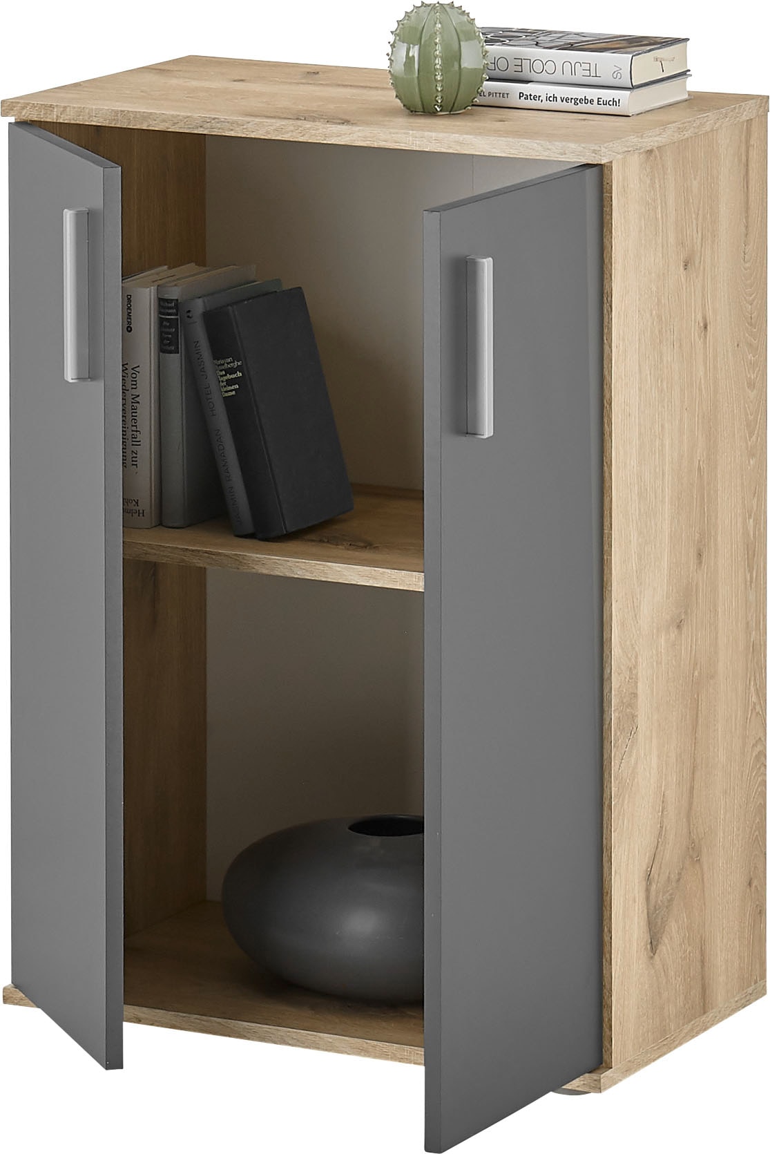 HBZ Kommode »BC-Drift-2, Mehrzweckschrank Stellmass BxHxT 60x84x35 cm« 1 Stk. tlg. Schrank mit 2 Türen und 1 Einlegeboden