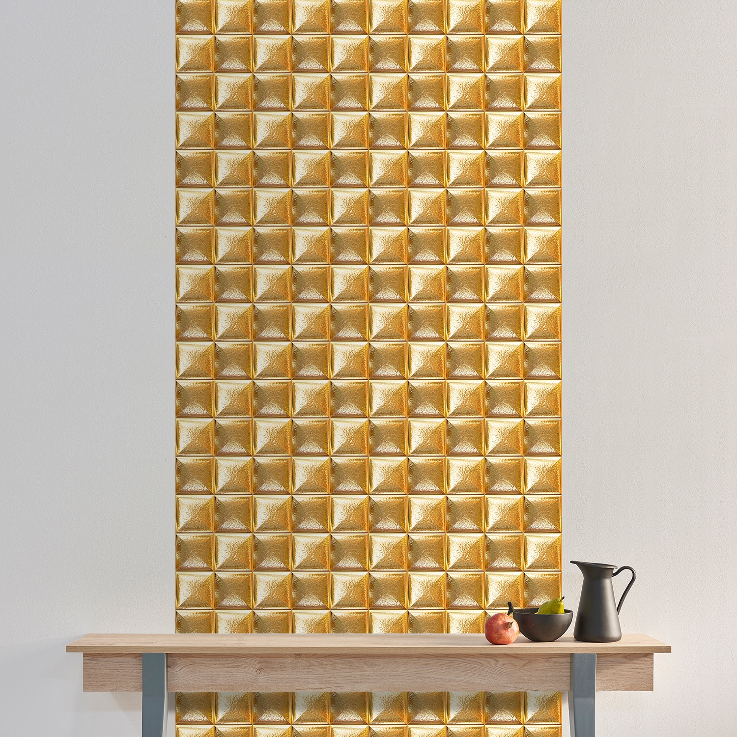 queence Papier peint vinyle »Leticia« abstrait | imprimé 90x250cm, selbstklebend, kinderleichte Anbringung, , Sticker