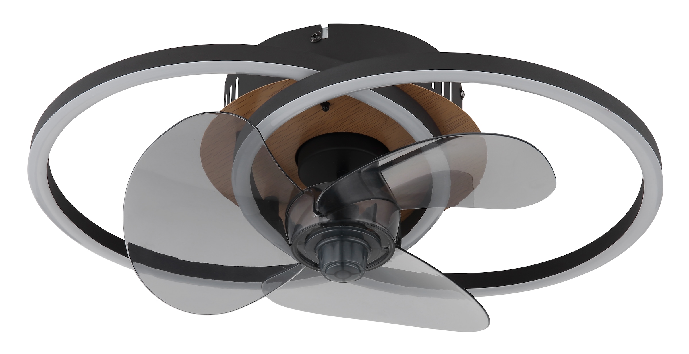 GLOBO LIGHTING Deckenleuchte »KAREN« LED-Modul 1 Stk. warmweiss - kaltweiss Deckenventilator, Deckenlampe, moderner Ventilator, Holz Optik