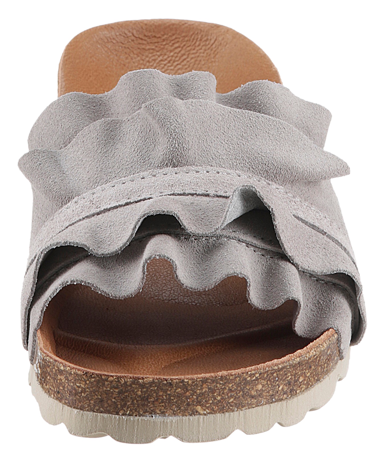 VERBENAS Pantolette »Rocio Roda«  chaussure d'été, plate avec languettes en tissu ondulé