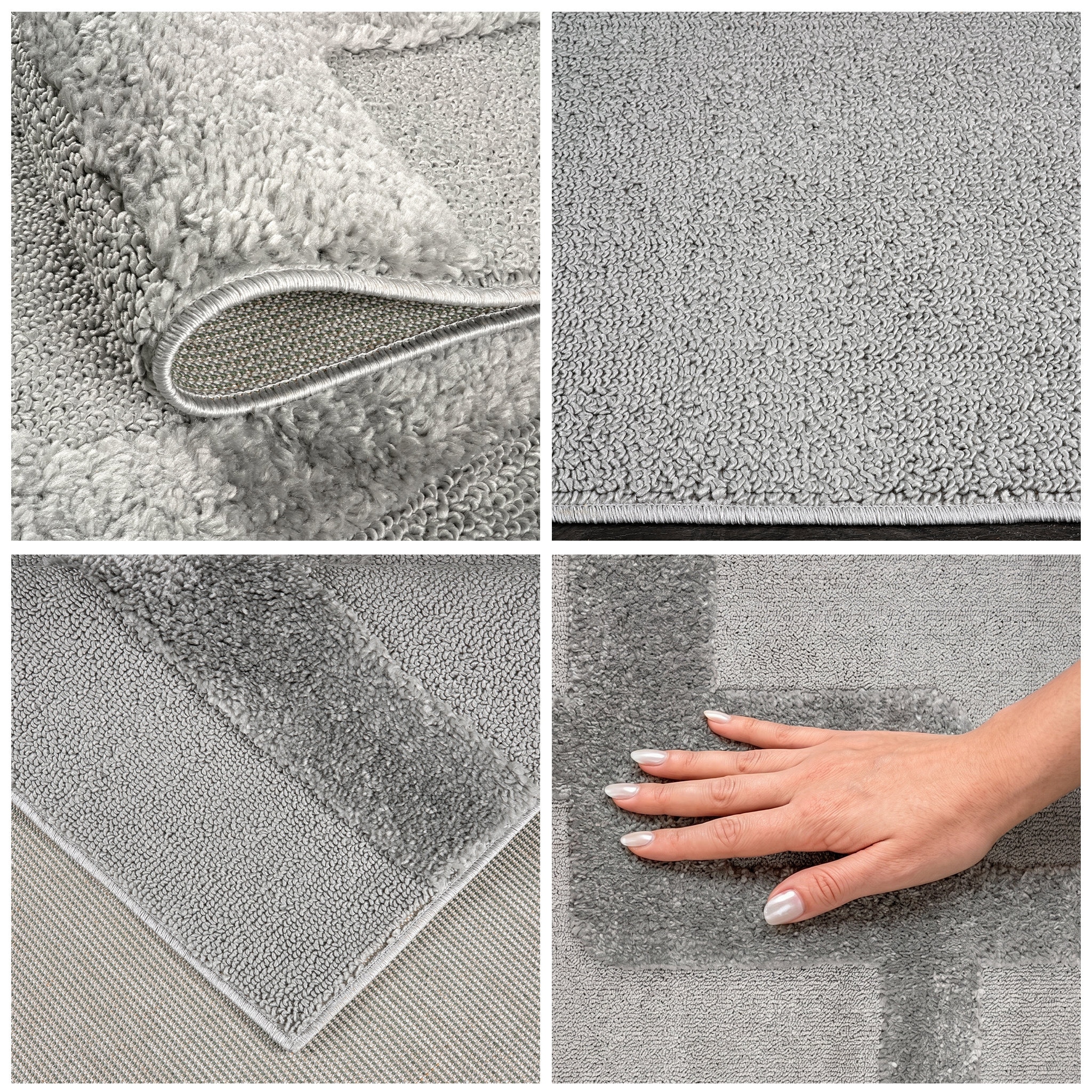 GOODproduct Teppich »Modea, geometrisches Muster, 3D« rechteckig 20 mm Höhe Ton-in-Ton, Hoch-Tief, weich, Wohnzimmer, Schlafzimmer