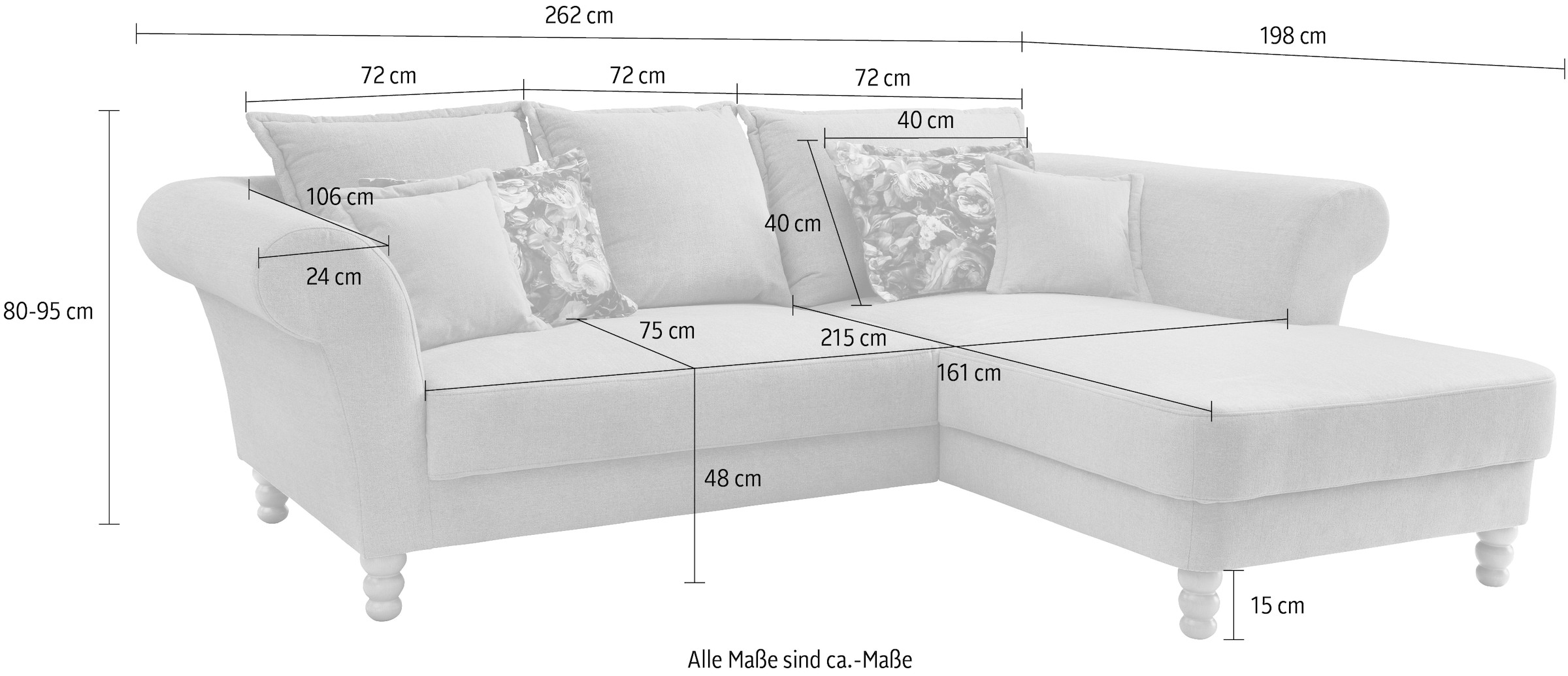 Home affaire Canapé d'angle »Tassilo Mega Polsterecke mit Kaltschaum im Sitz, bequem, L-Form«