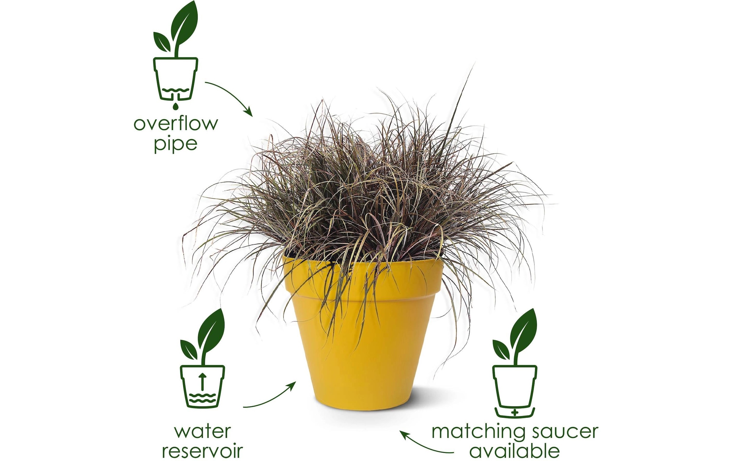 Elho Pot de fleurs »Loft Urban Rund Rollen 40 cm«