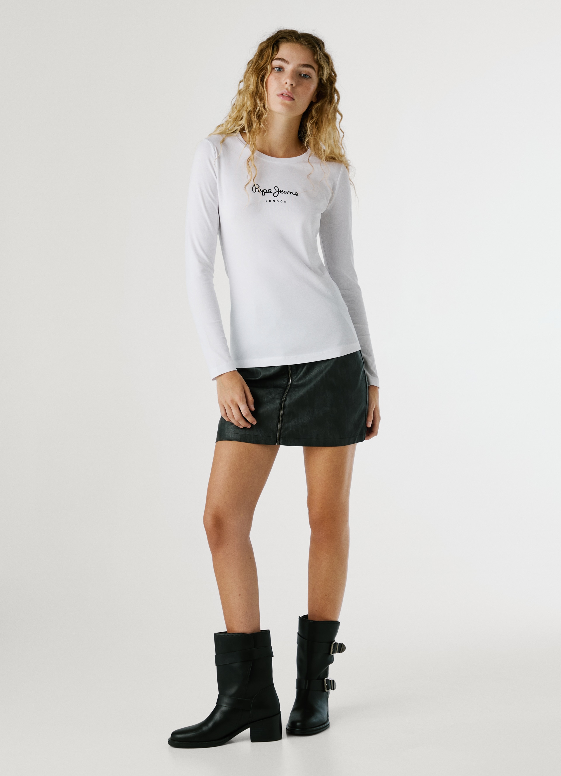 Pepe Jeans T-shirt à manches longues »NEW VIRGINA L/S« avec impression logo
