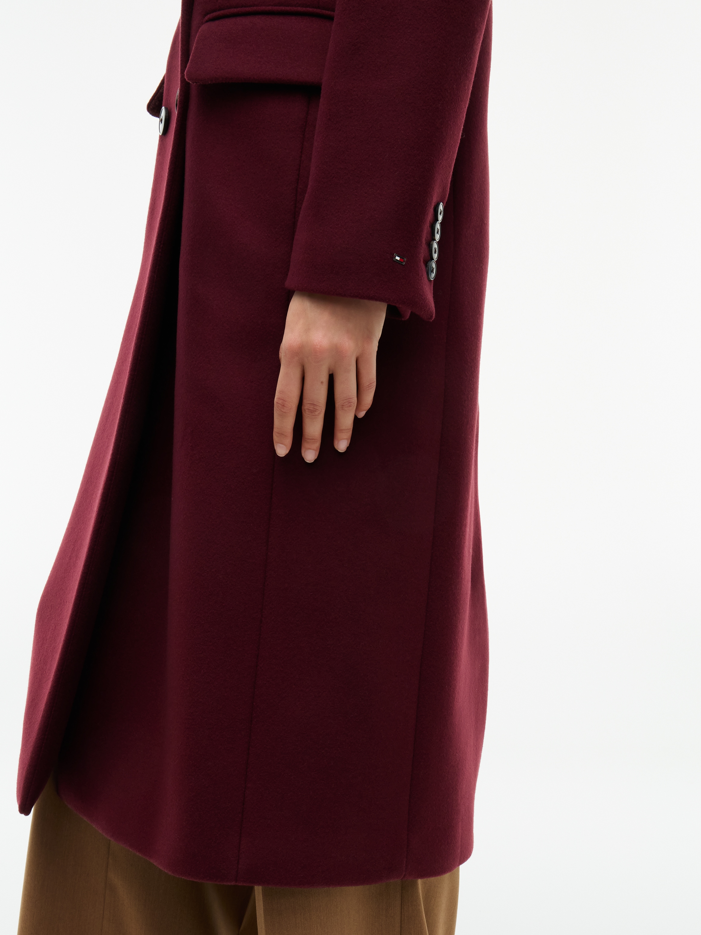 Tommy Hilfiger Langmantel »WOOL CLASSIC DB LONG COAT« Materialmix, mit Wolle