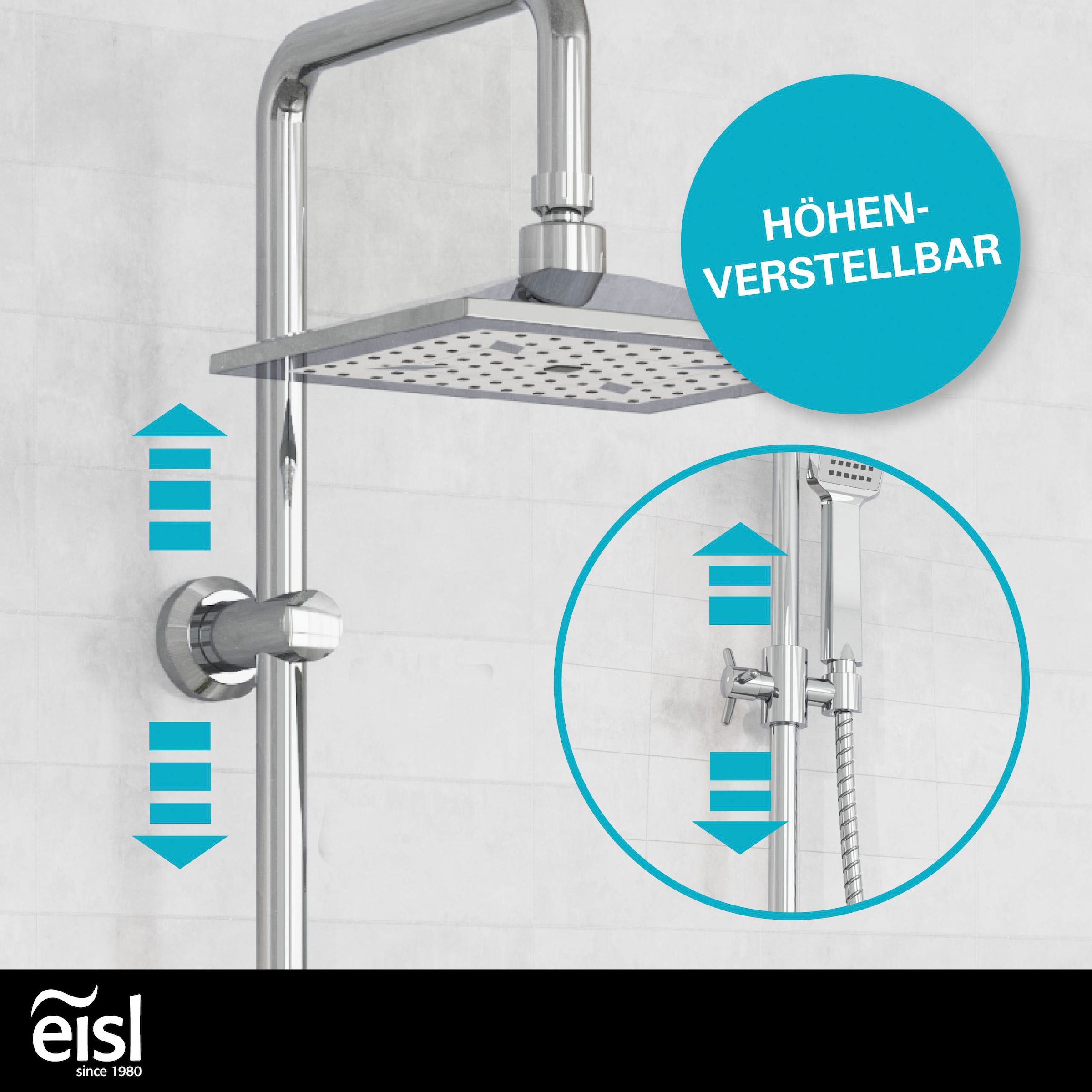 Eisl Duschsystem »EASY COOL« Regendusche ohne Armatur, Duschsystem mit Seifenschale, Duschbrause