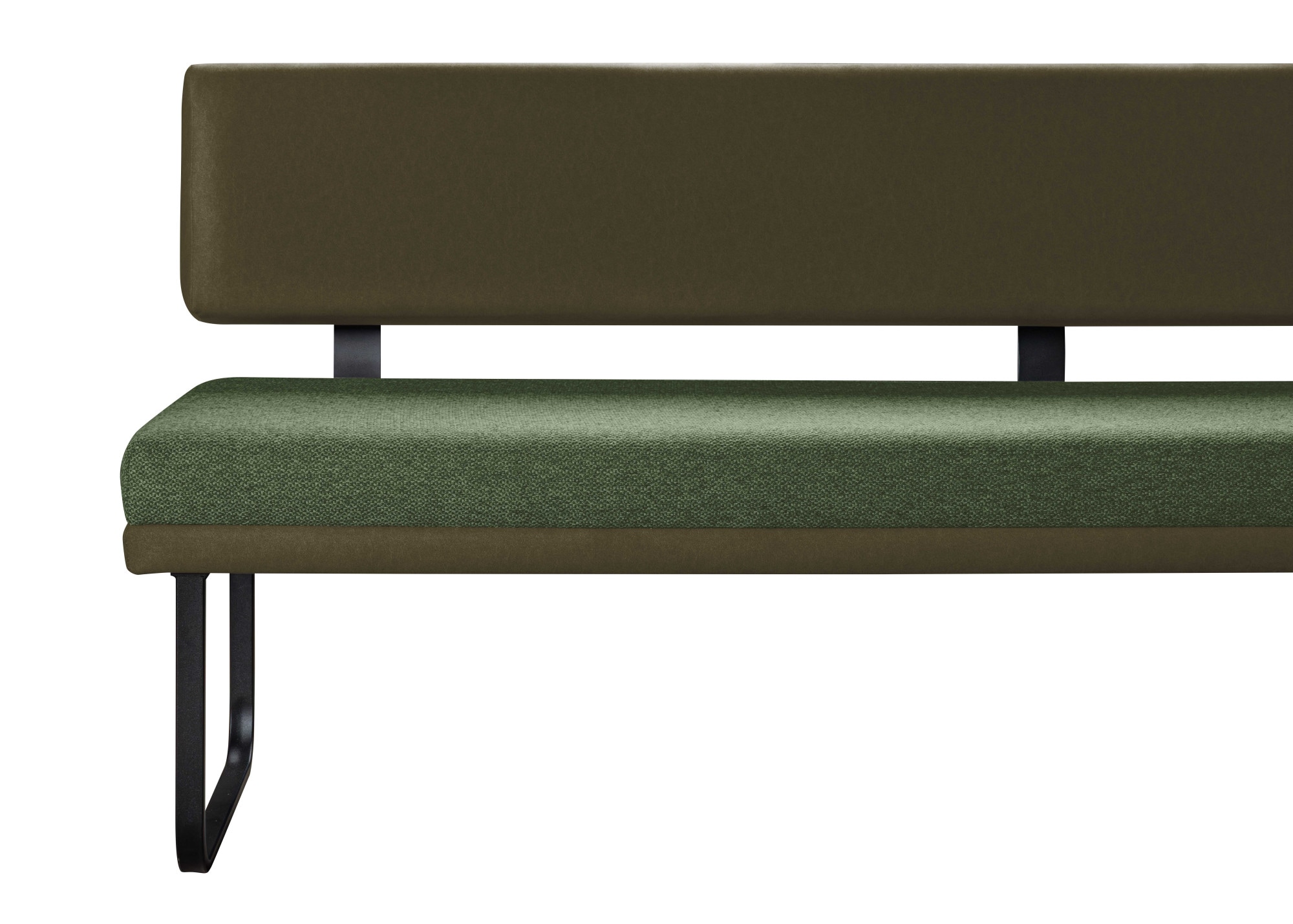 GOODproduct Eckbank »Gabi Esszimmerbank, Bank, Küchenbank, Polsterbank« Gestell aus matt-schwarzem Flachmetall, stabil, 2-Stoff-Design