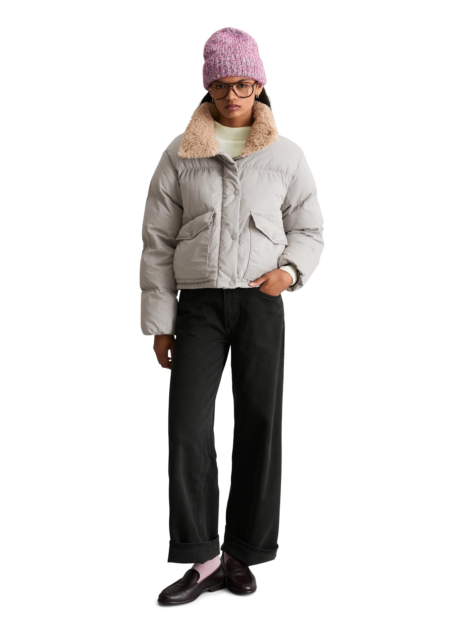 Marc O'Polo DENIM Veste d'extérieur regular avec col en peluche Teddy doux