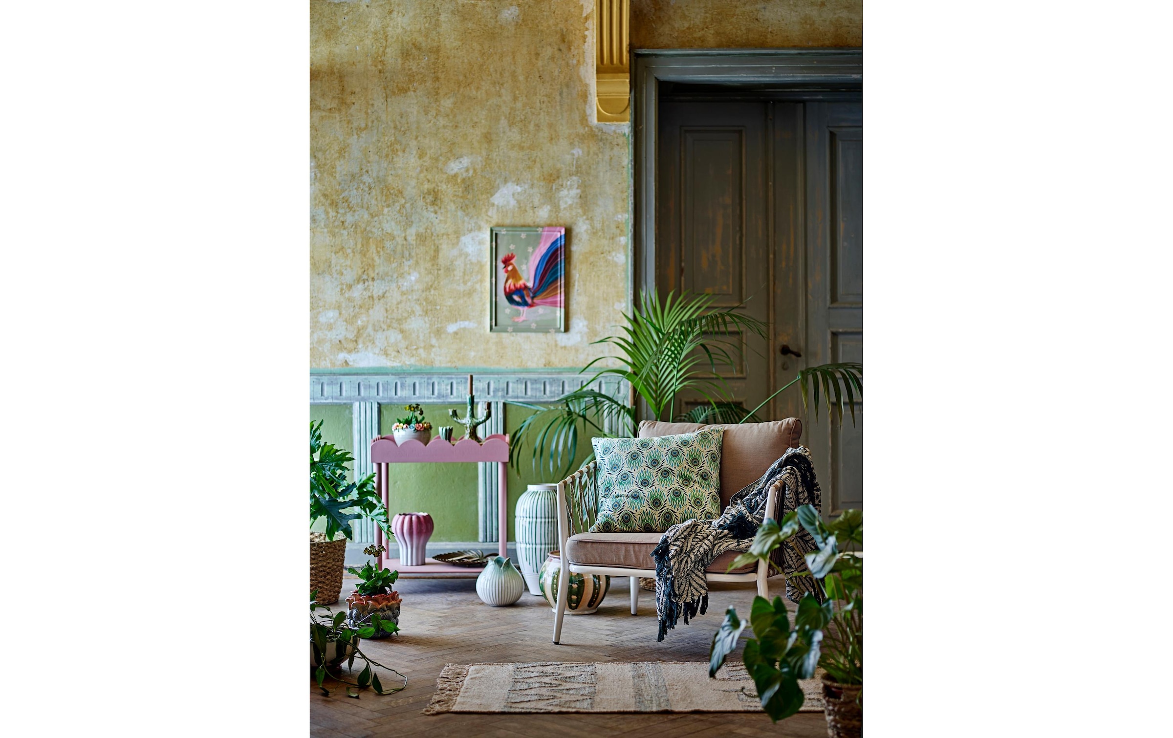 Bloomingville Wohndecke »Ugento 160 x 130 cm« Wohndecke aus recycelter Baumwolle