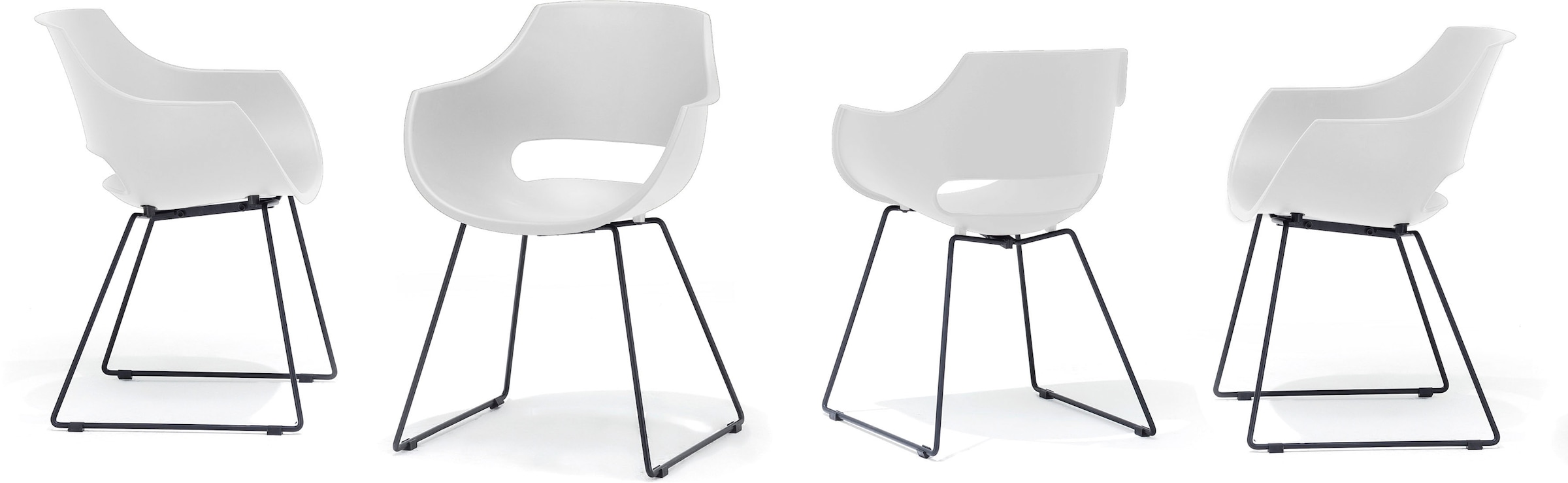 MCA furniture Schalenstuhl »Rockville« (Set) 4 Stk.4er-Set, Kufe, Kunststoff, Belastbarkeit 120 kg, Sitzhöhe ca. 46 cm