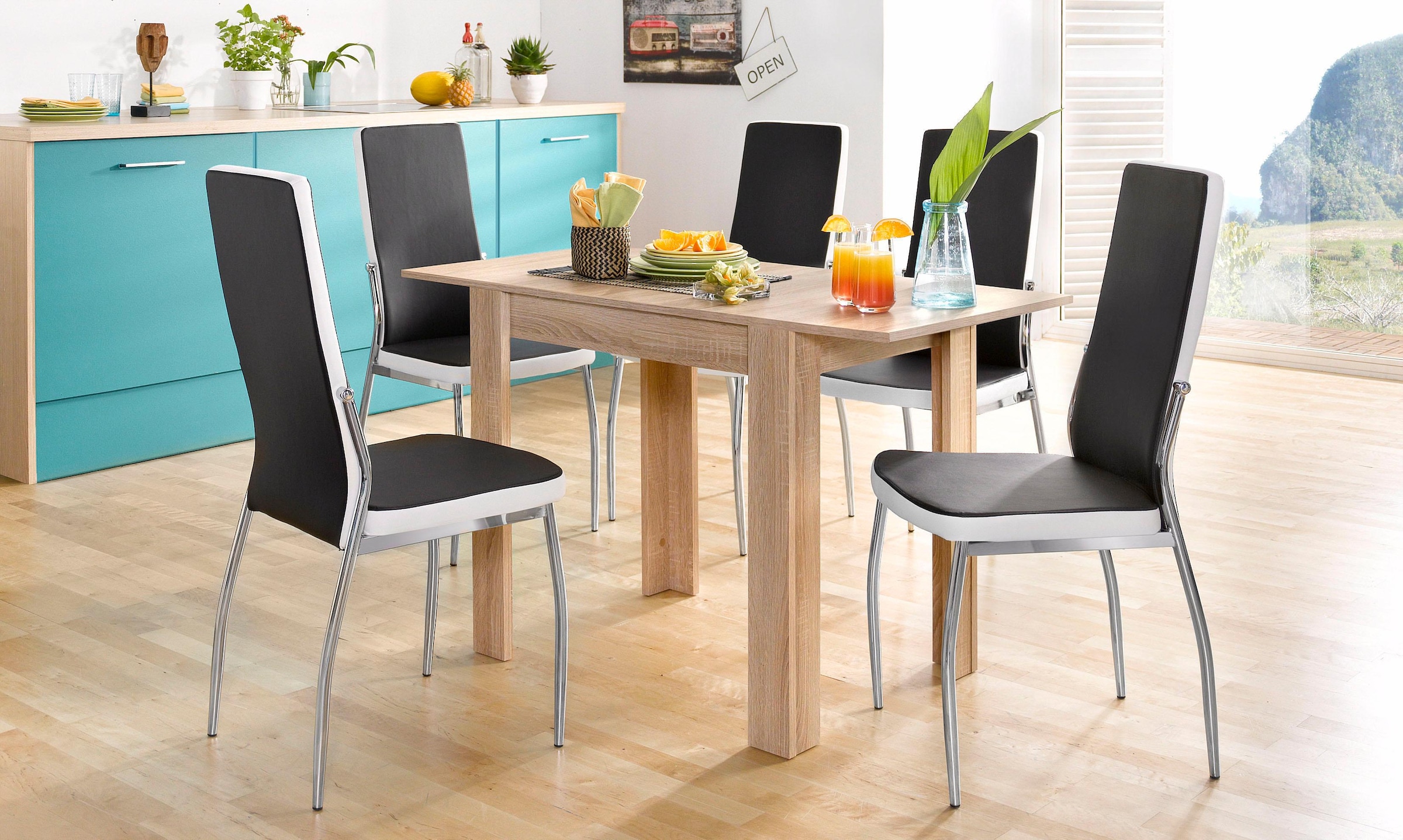 Mäusbacher Esstisch Breite 80/110/120 cm mit Auszug