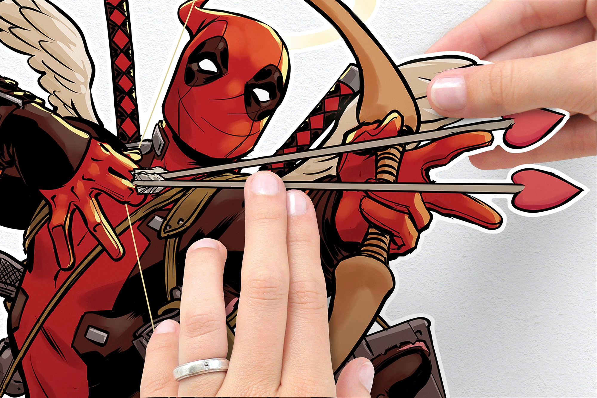 Komar Autocollant mural »Deadpool Lovepool - Grösse 50 x 70 cm« autocollant, sticker mural, chambre d’enfant