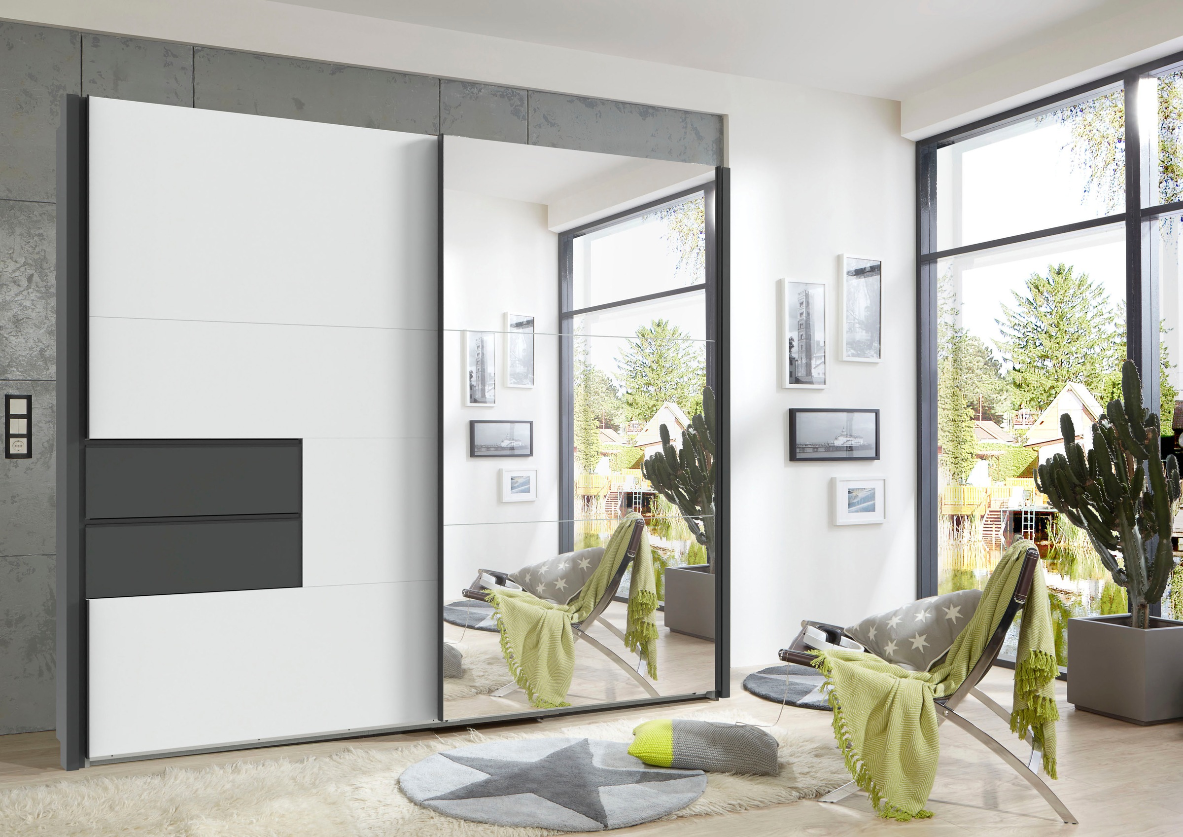 Wimex Armoire à portes coulissantes »Palermo by fresh to go« integrierte Schubladen in der Front mit Soft-close-Funktion