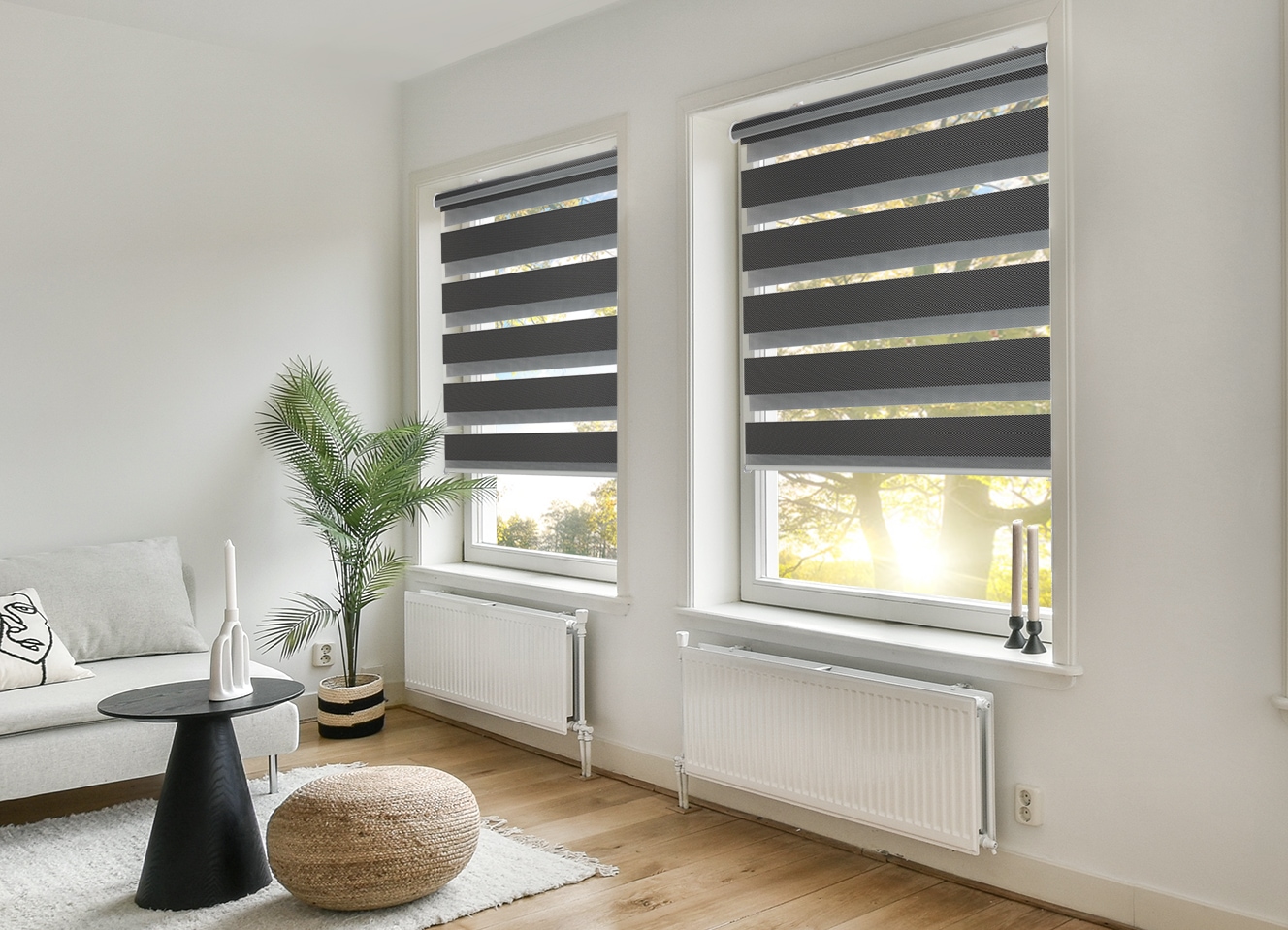 Bruno Banani Doppelrollo »KIAN« Lichtschutz Sichtschutz ohne Bohren freihängend Klemmfix Doppelrollo- NEUHEIT!