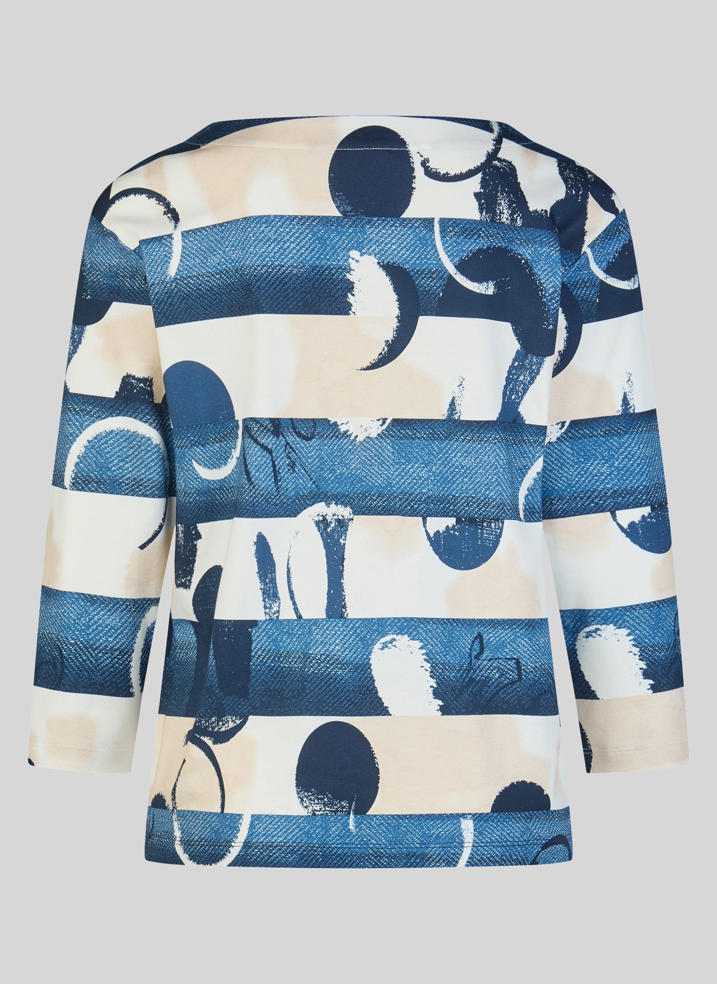 Rabe 3/4-Arm-Shirt mit grafischem Muster