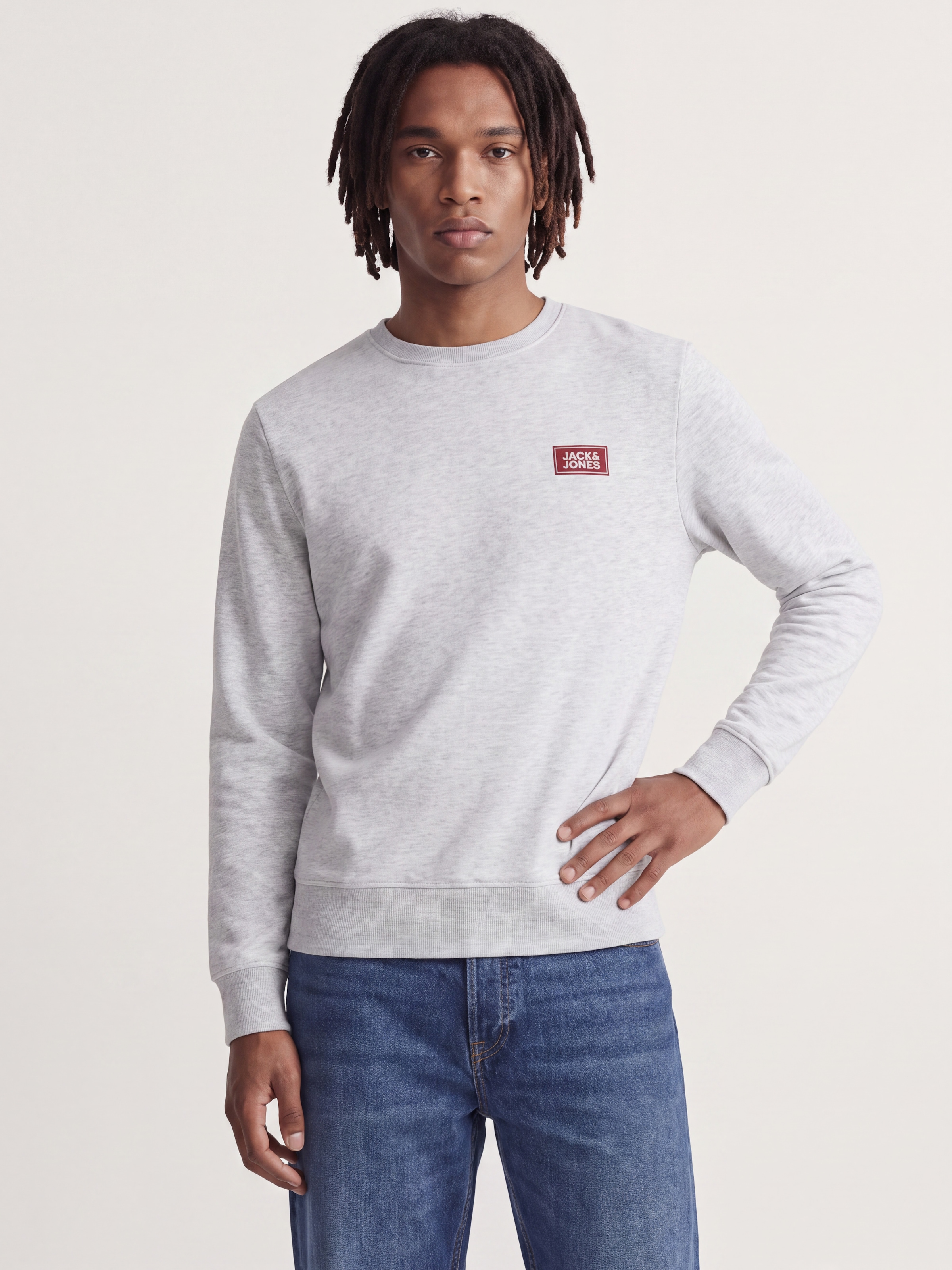 Jack & Jones Sweat-shirt »JJRUSH SWEAT CREW NECK 3PK MP«, 3 mélange coton, coupe régulière
