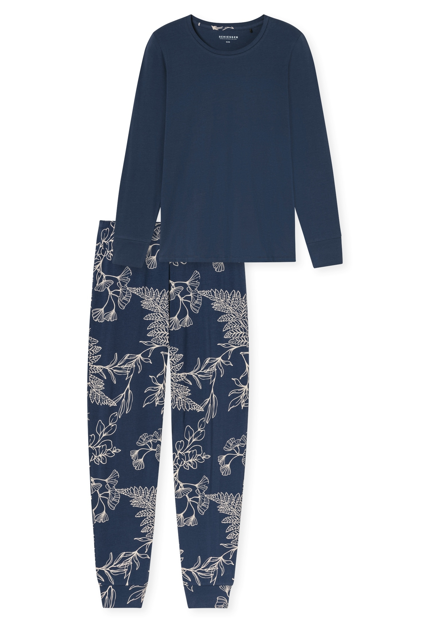 Schiesser Pyjama »Comfort Essentials« 2 Coton, manches longues, avec poignets, col rond