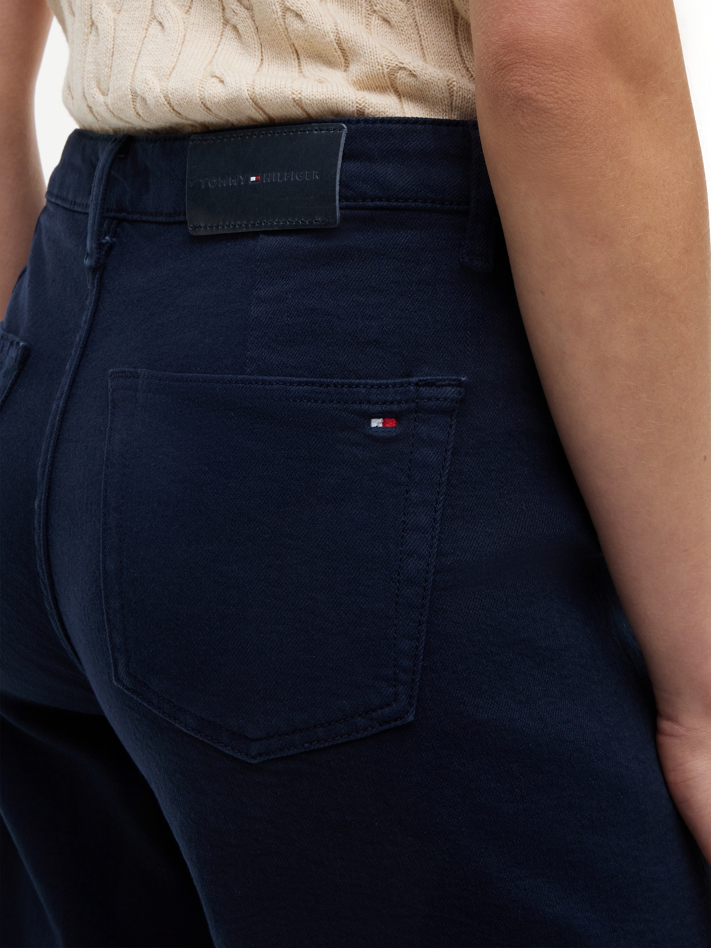 Tommy Hilfiger Jeans taille haute »WIDE LEG WASHED CLR HW ANKLE« Baumwollmischung, lässig geschnitten, knöchellang