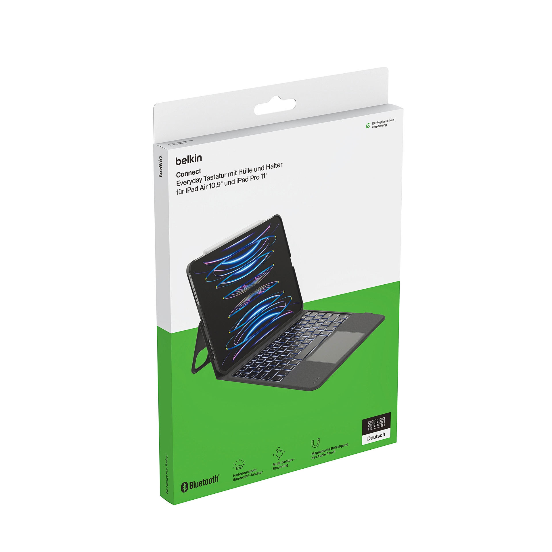 Belkin iPad-Tastatur »Connect Everyday Tastatur mit Hülle und Halter für iPad 10. Gen« (Touchpad)